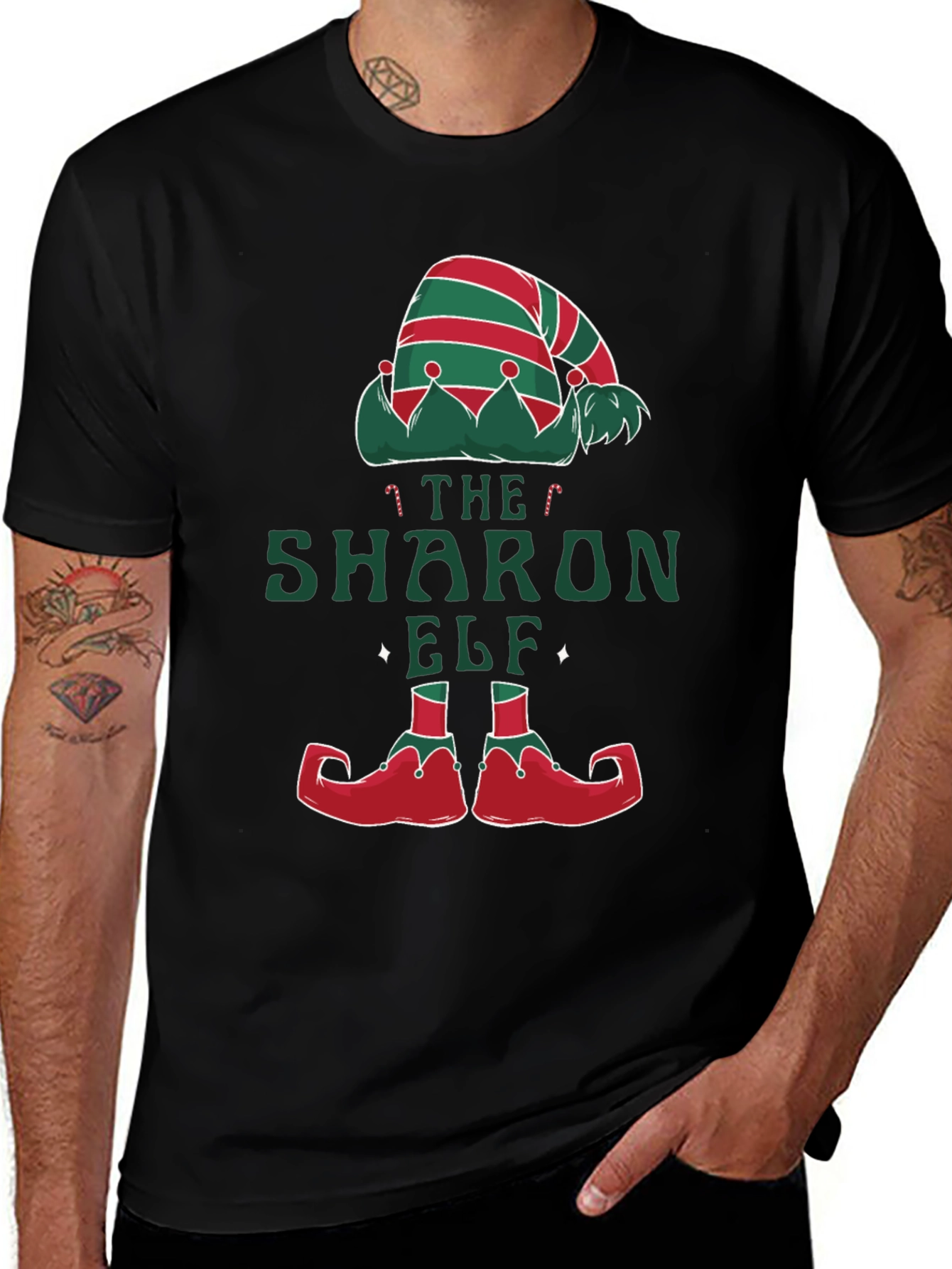 The Sharon Elf Matching Christmas T-Shirt