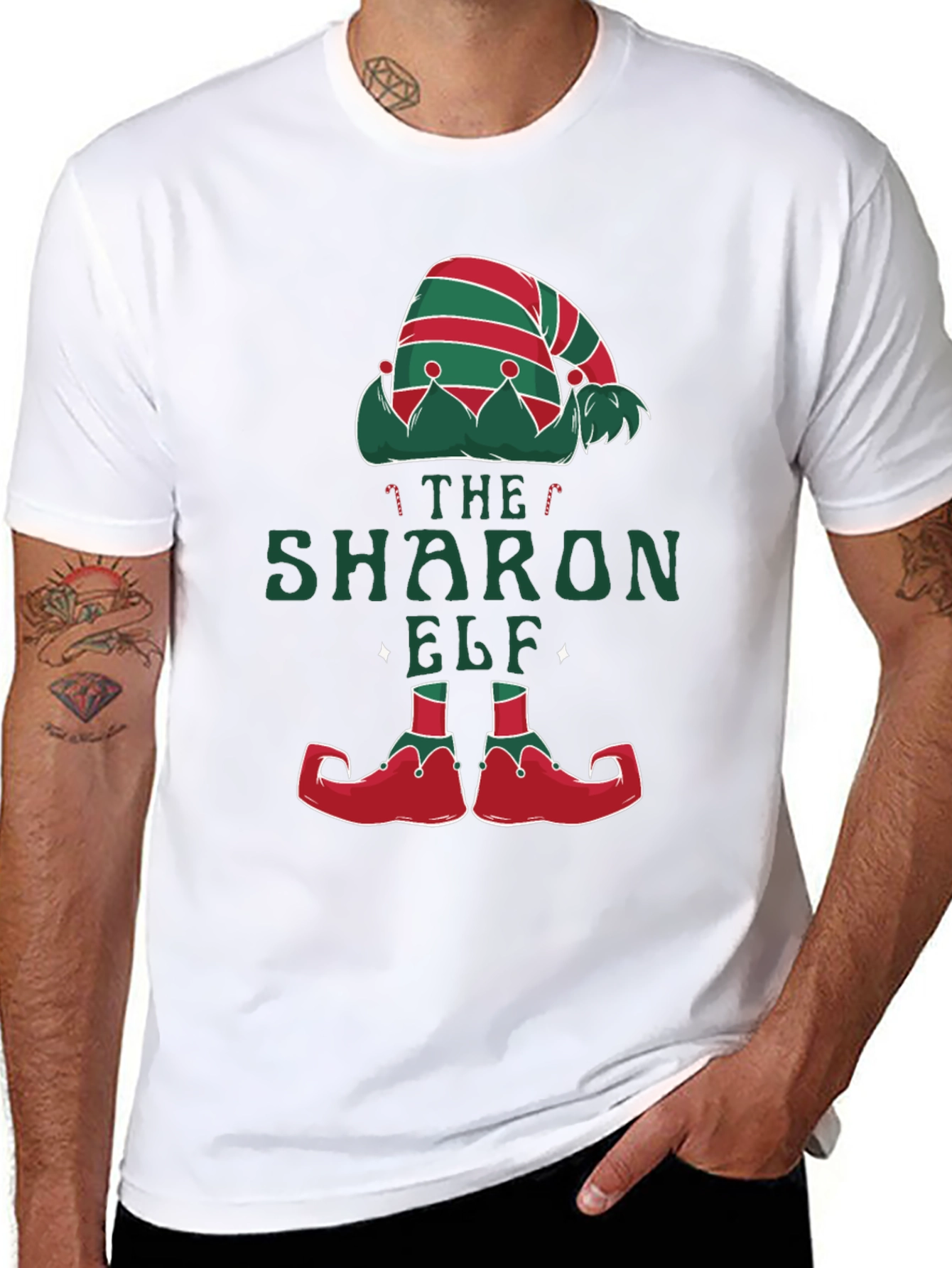 The Sharon Elf Matching Christmas T-Shirt