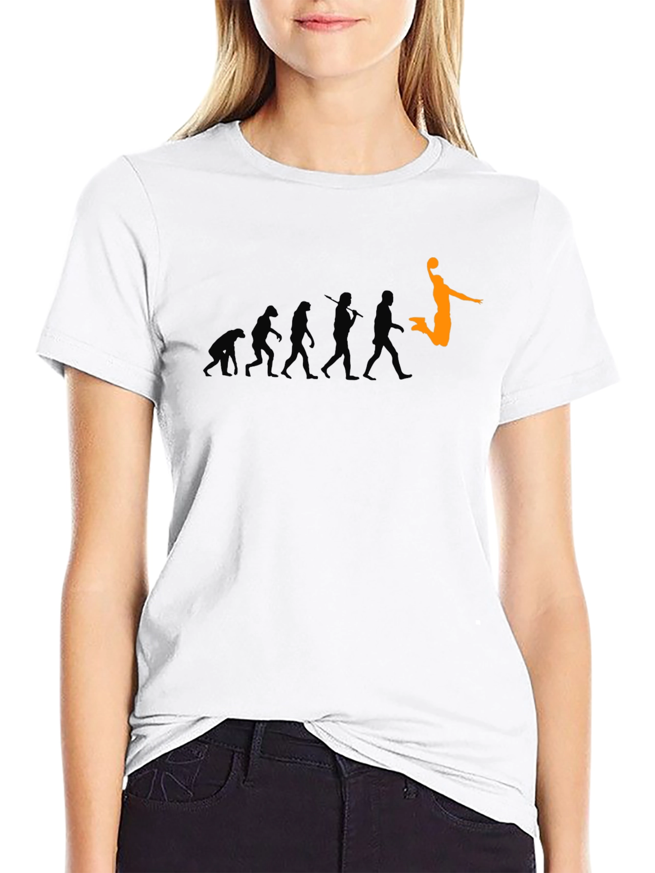 Evolution of Basketball Black T-Shirt
