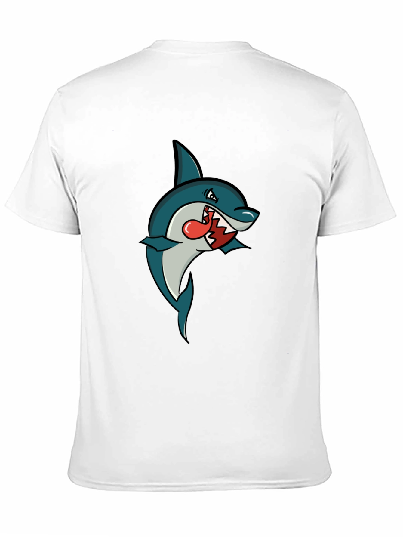 Shark Cartoon Graphic Tee - Mens Black T-Shirt