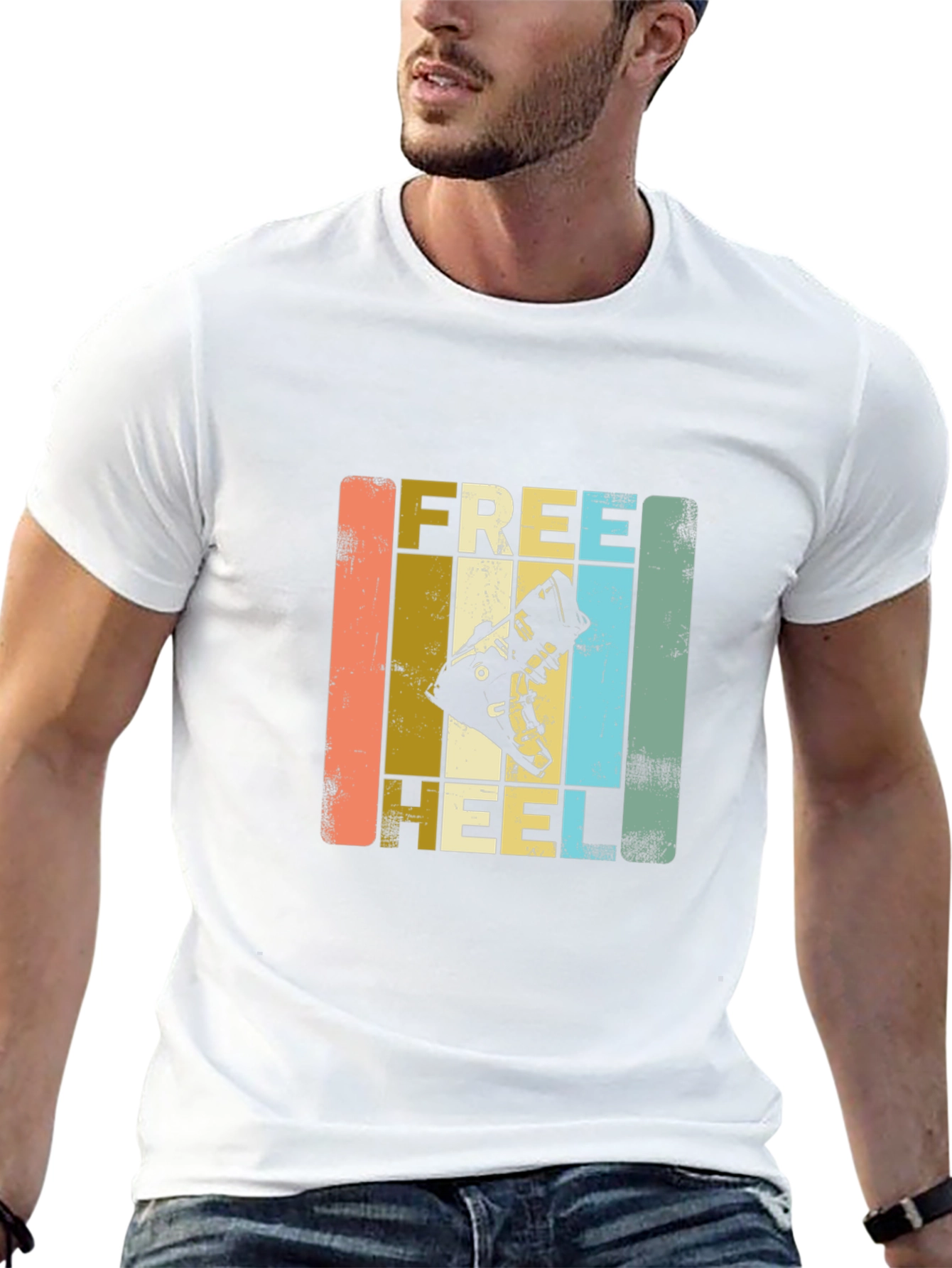 Free Heel Ski Boot T-Shirt - Retro Style