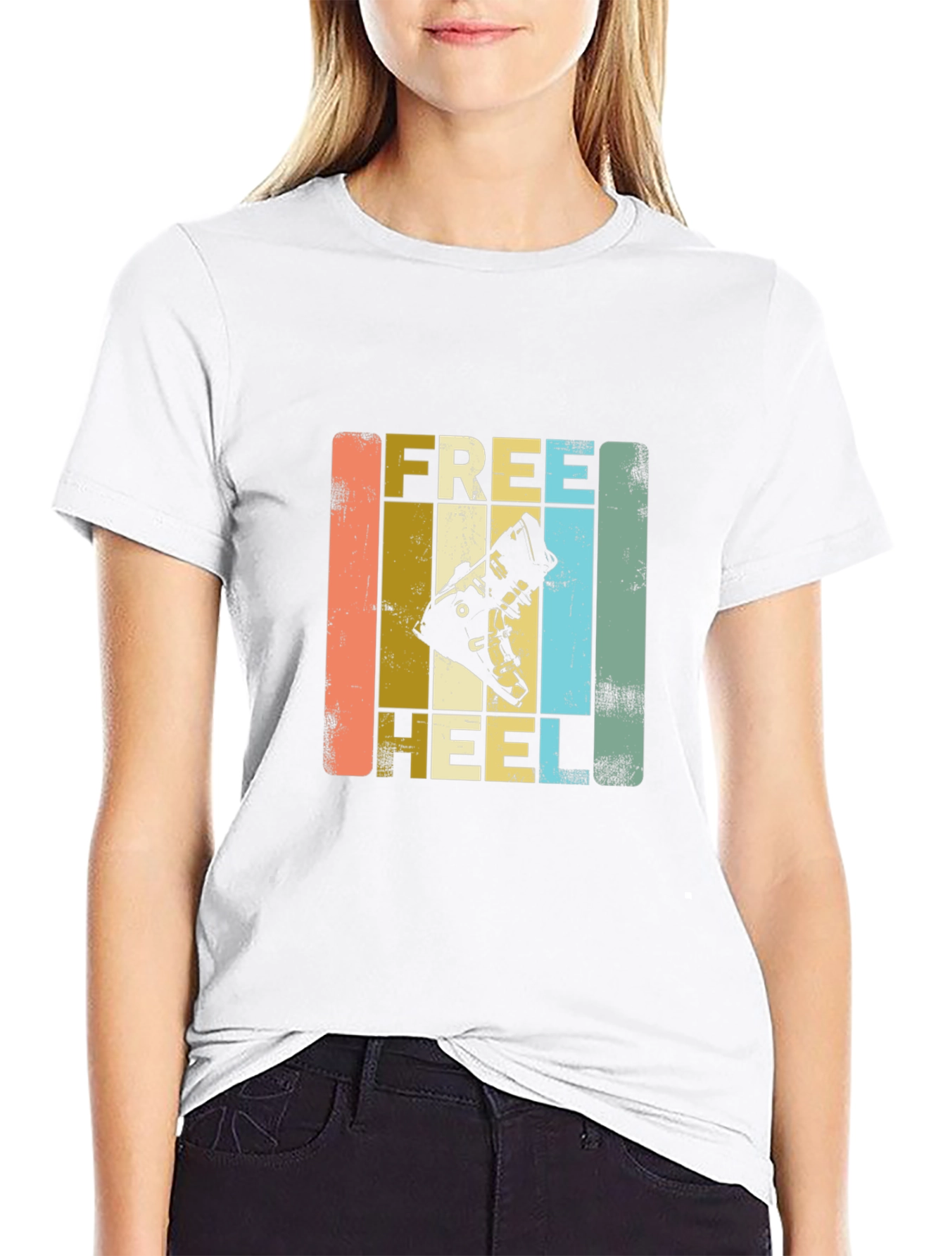 Free Heel Ski Boot T-Shirt - Retro Style