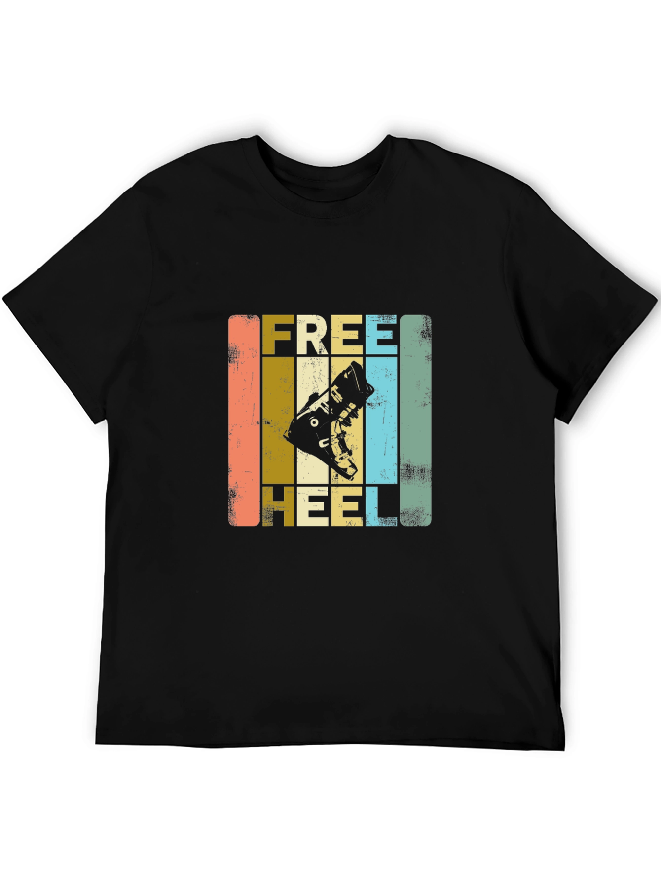 Free Heel Ski Boot T-Shirt - Retro Style