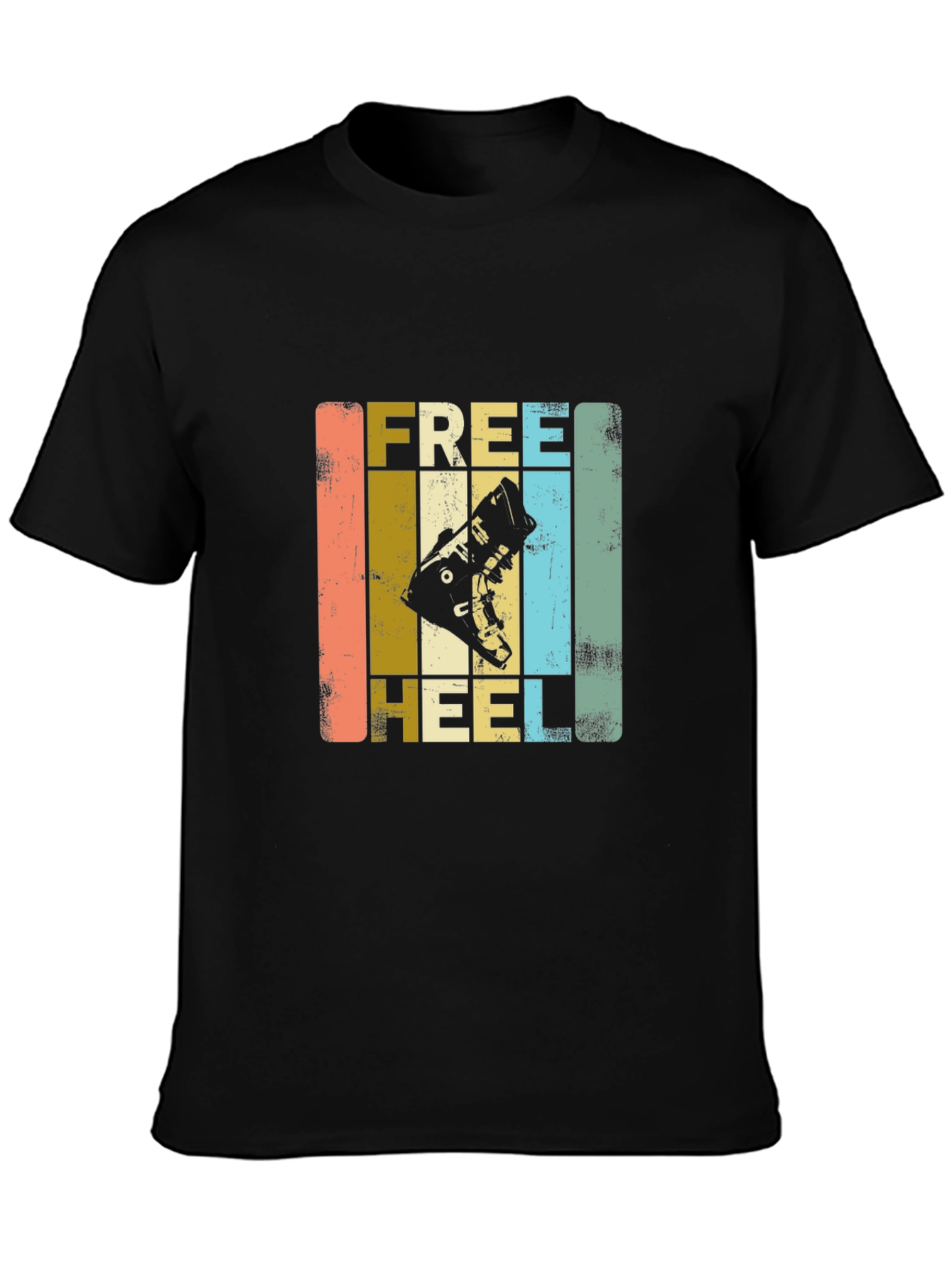 Free Heel Ski Boot T-Shirt - Retro Style