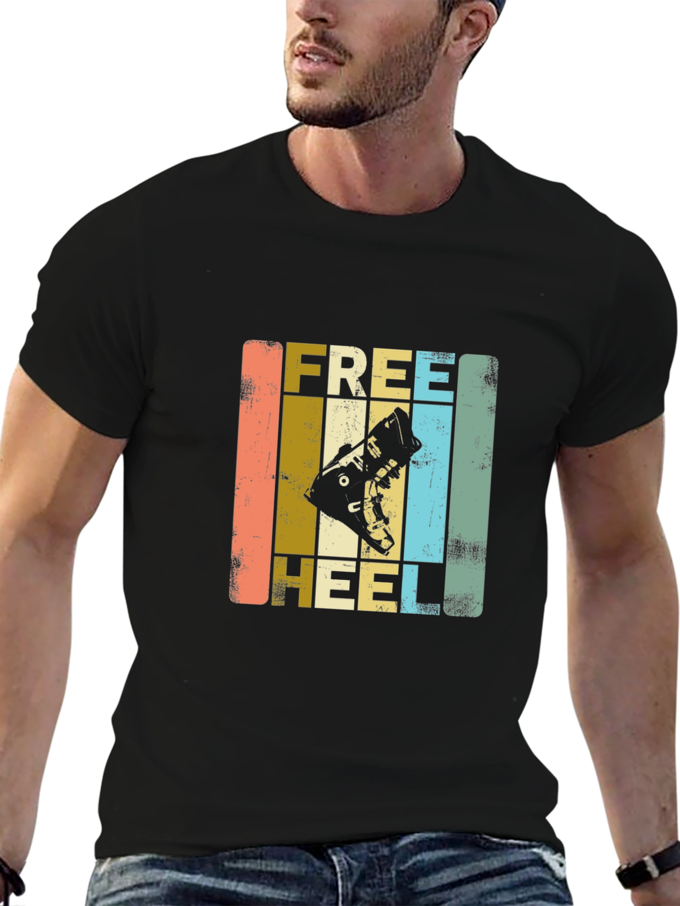 Free Heel Ski Boot T-Shirt - Retro Style