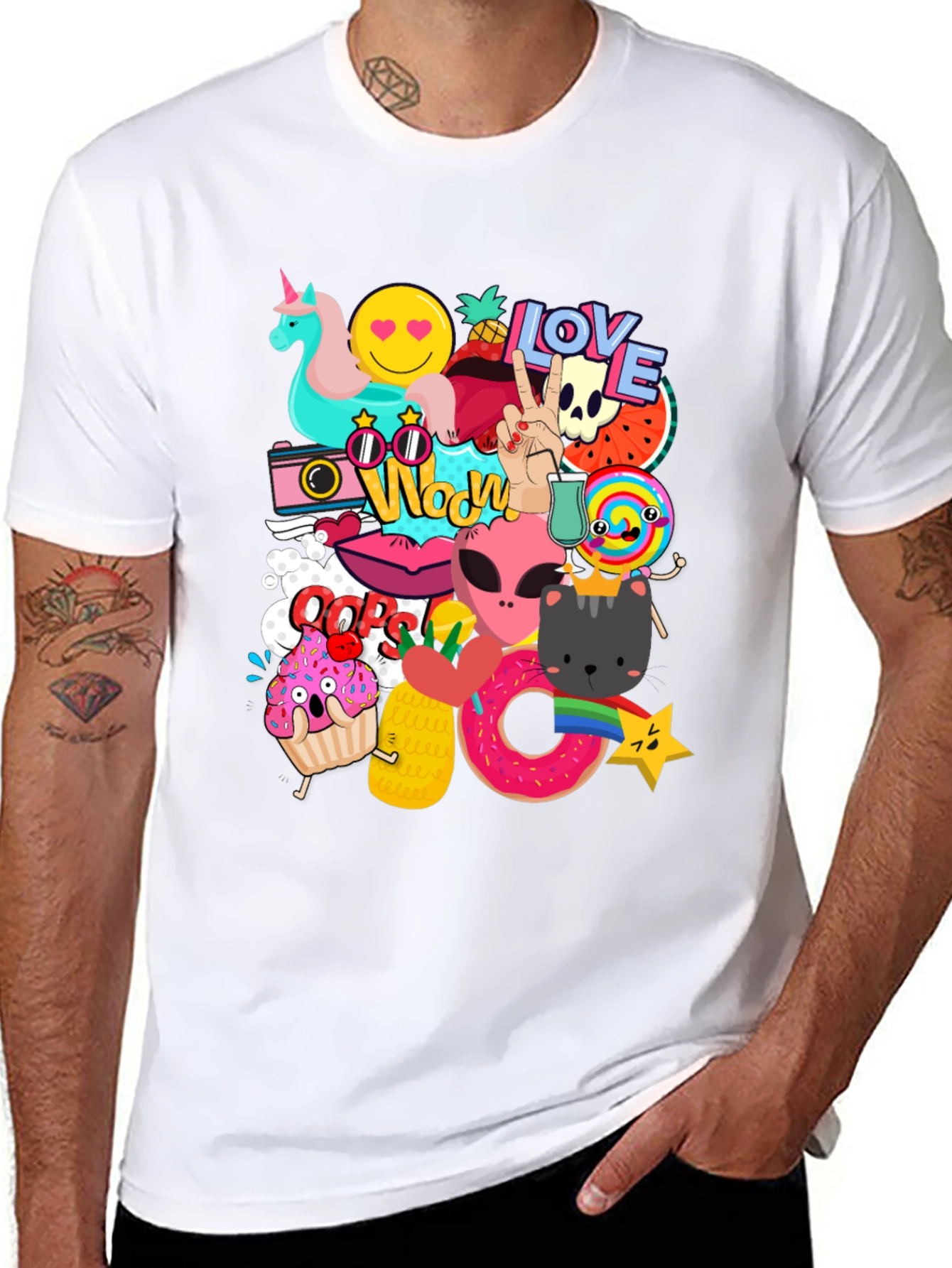 Fun Graphic Print Mens T-Shirt