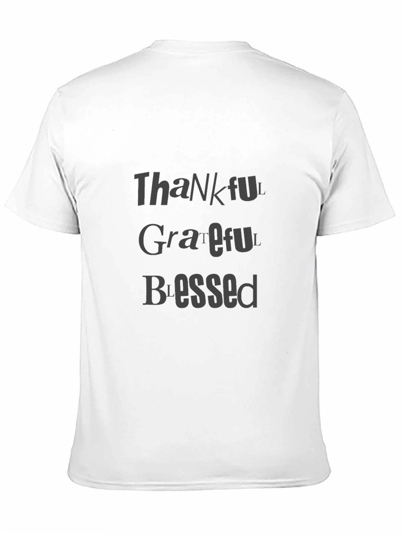 Thankful Grateful Blessed Black T-Shirt
