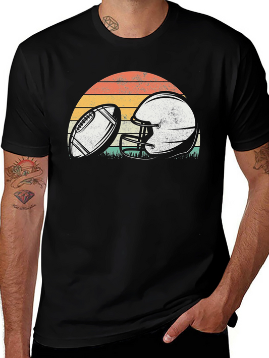 Retro Football Graphic Tee - Vintage Style Comfort