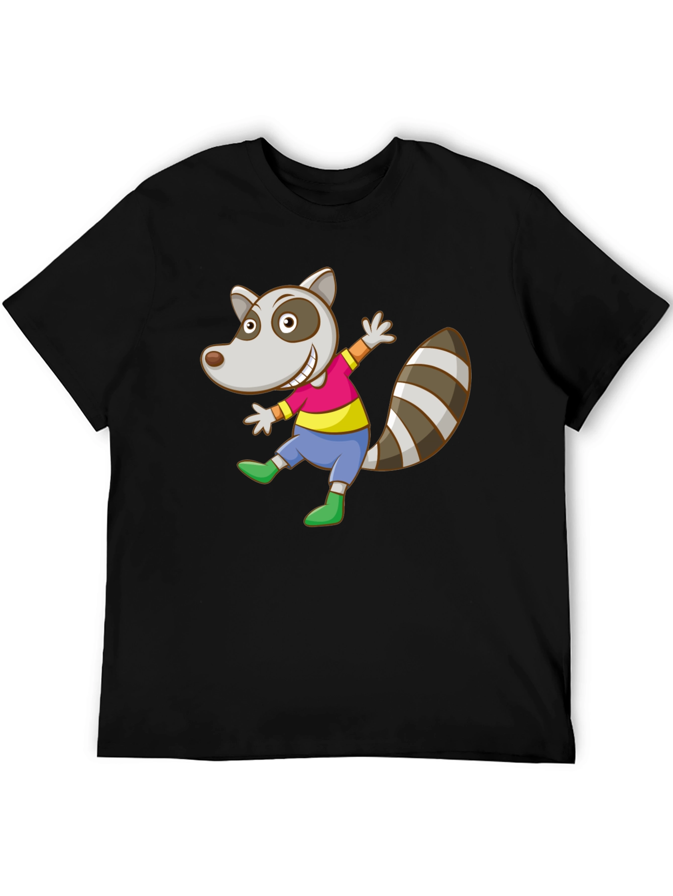 Cartoon Raccoon Graphic Tee - Fun & Unique!