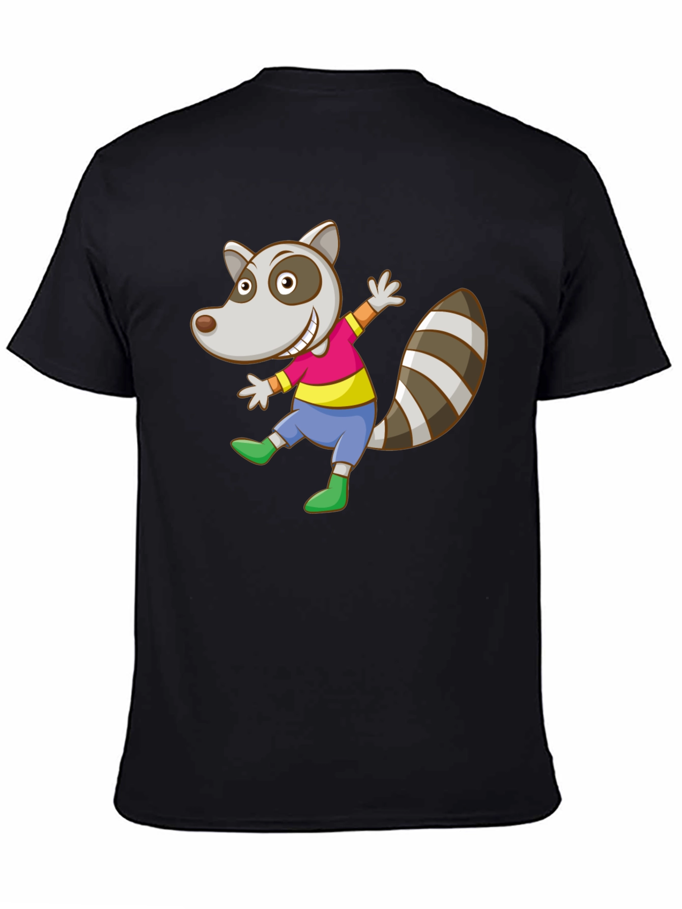 Cartoon Raccoon Graphic Tee - Fun & Unique!