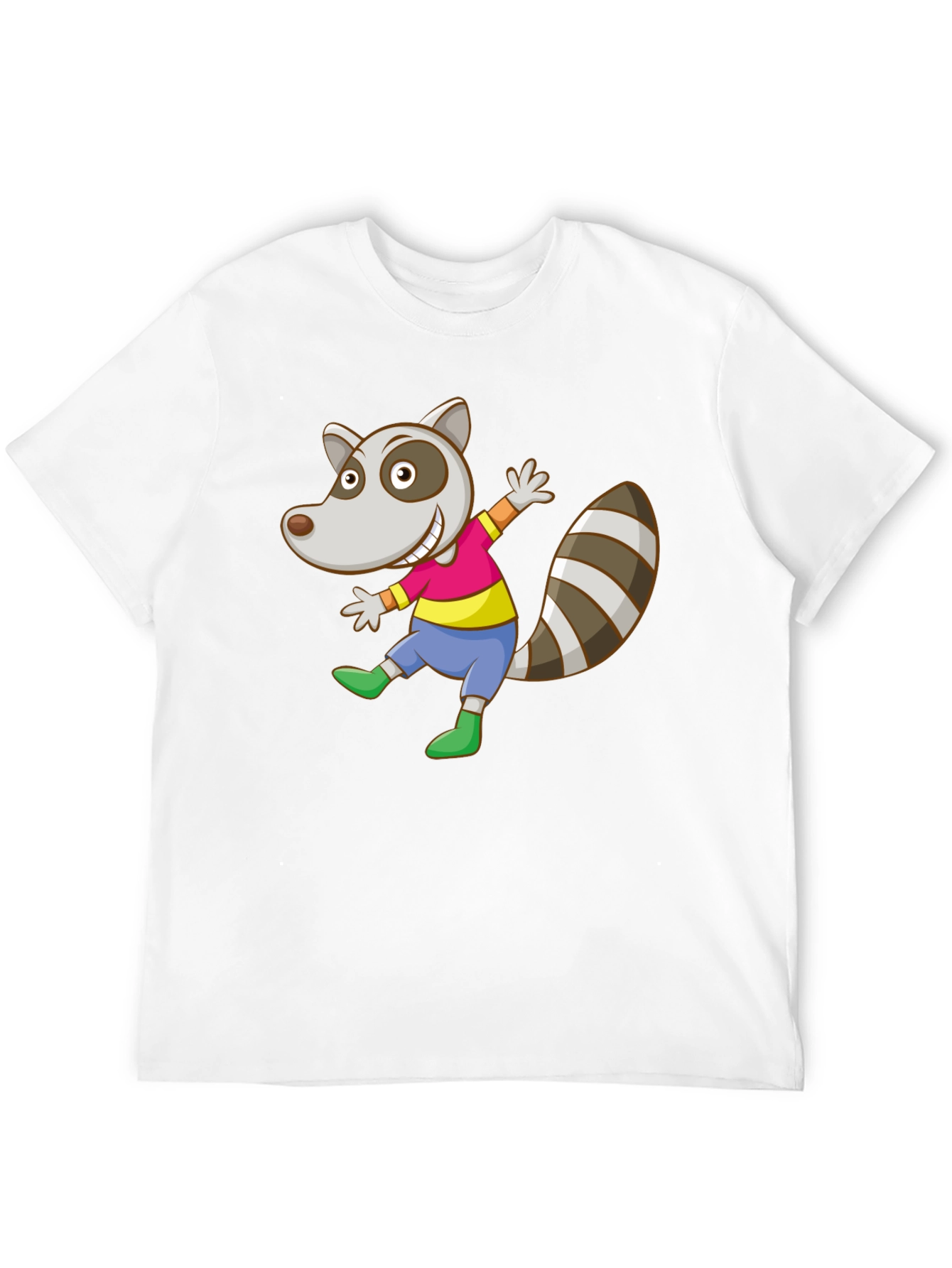 Cartoon Raccoon Graphic Tee - Fun & Unique!