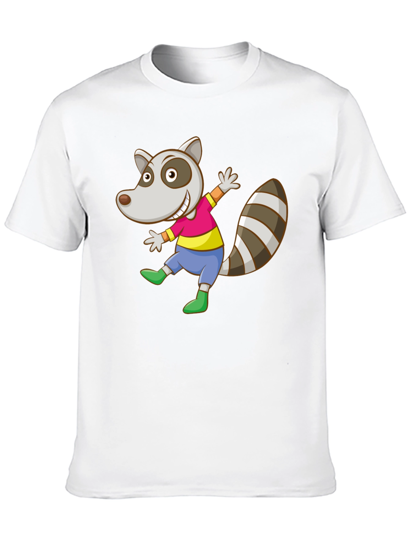 Cartoon Raccoon Graphic Tee - Fun & Unique!