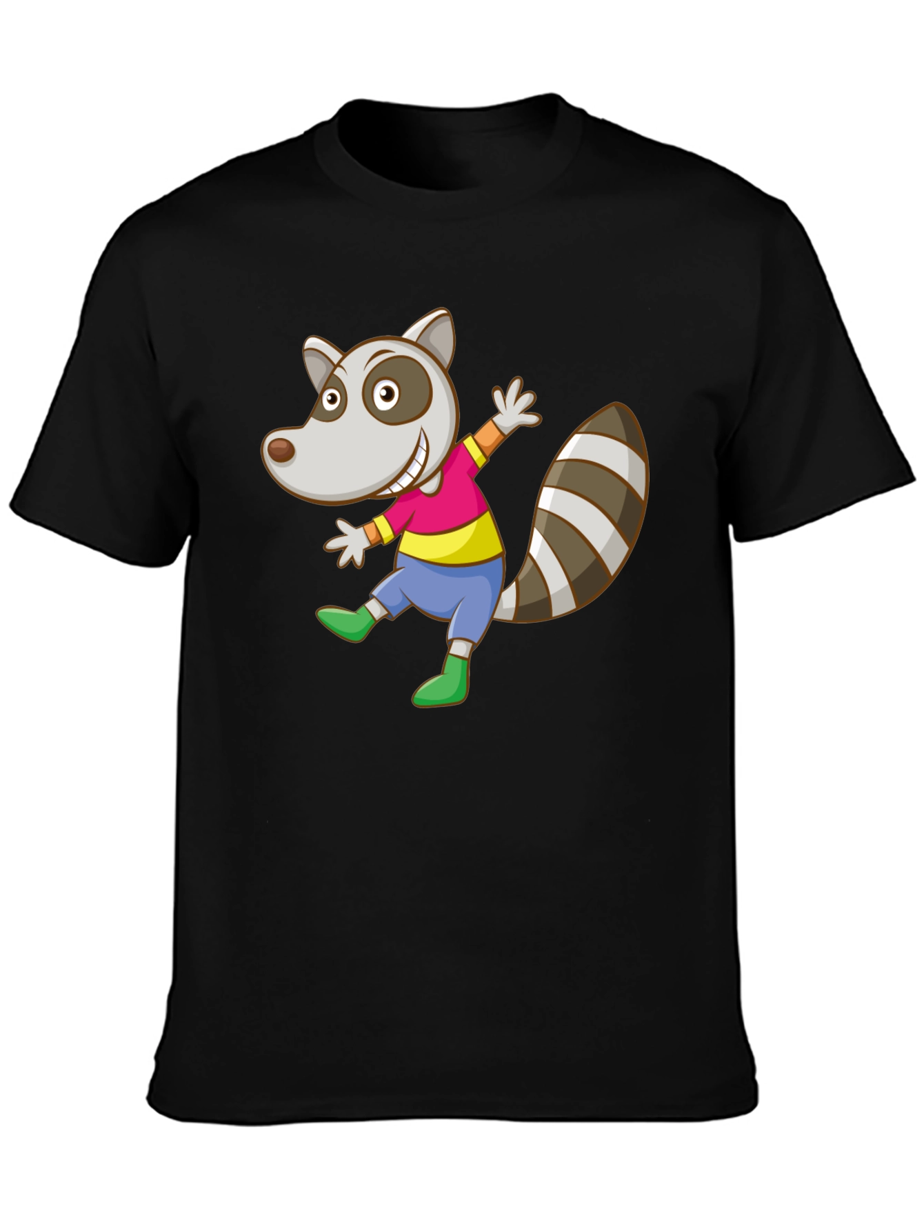 Cartoon Raccoon Graphic Tee - Fun & Unique!