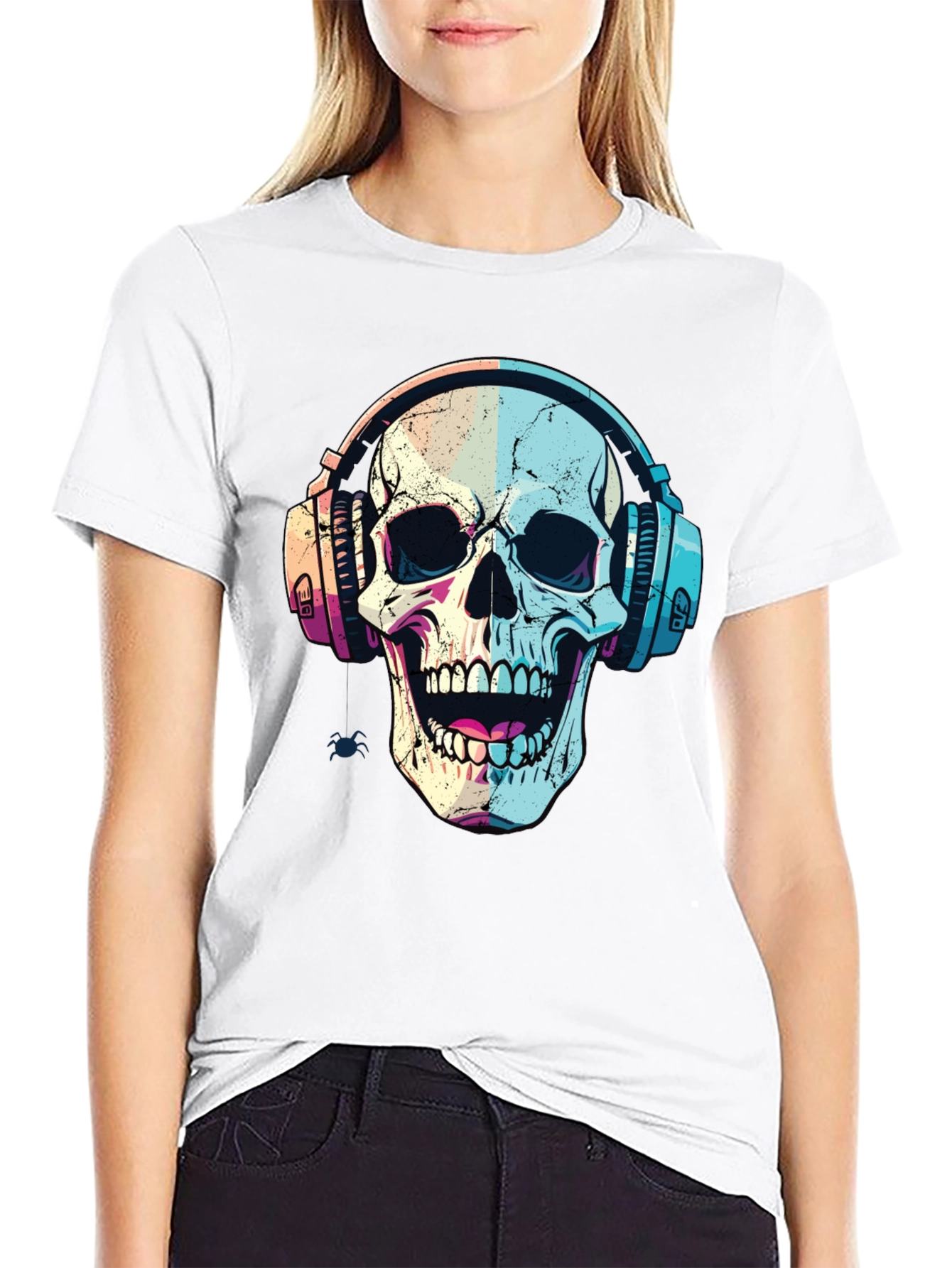 Skull Headphones Graphic Tee - Cool Music Lover Shirt
