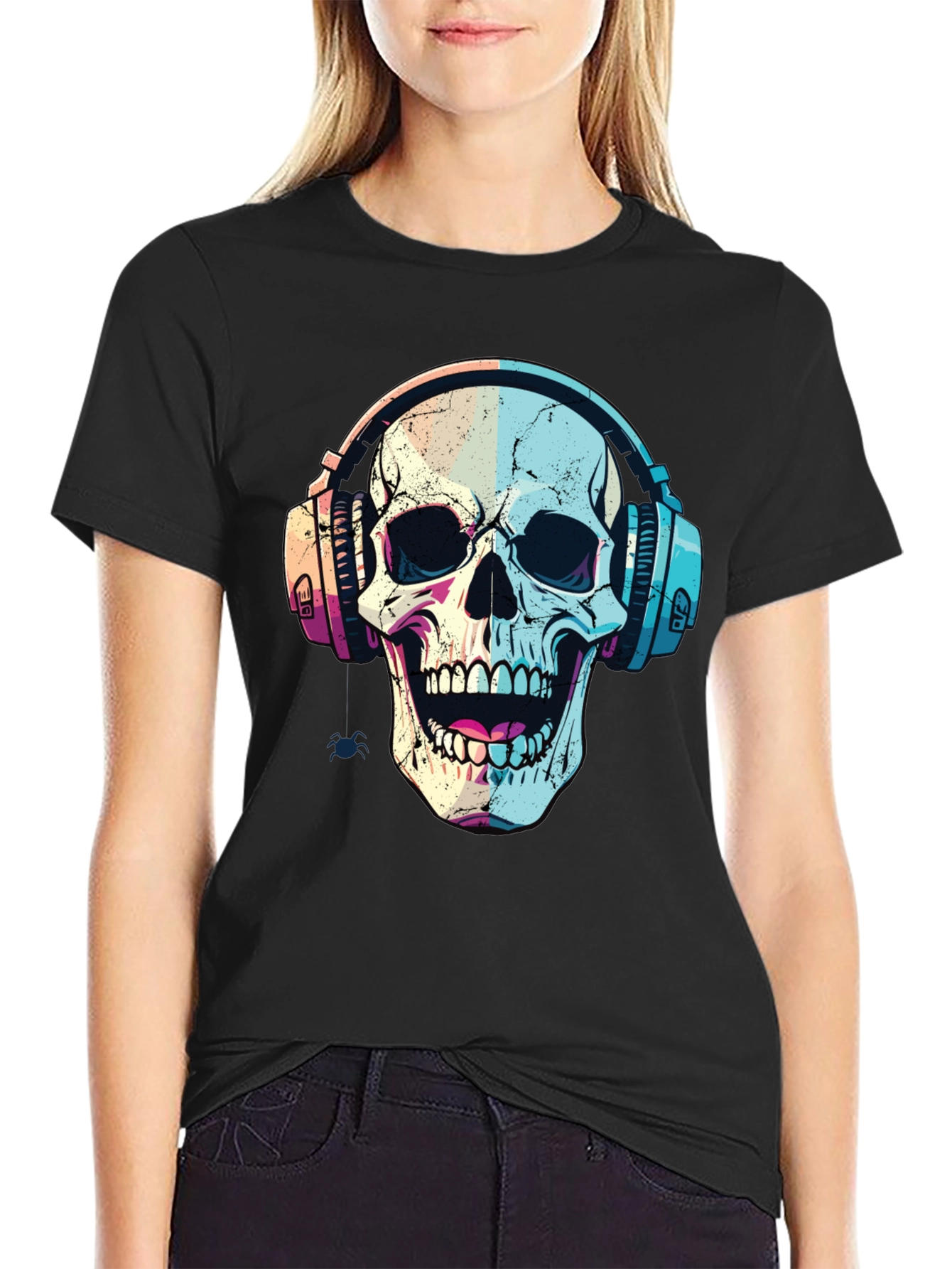 Skull Headphones Graphic Tee - Cool Music Lover Shirt
