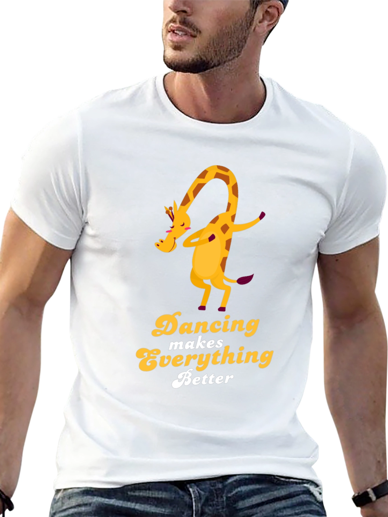 Dancing Giraffe Graphic Tee - Makes Everything Better