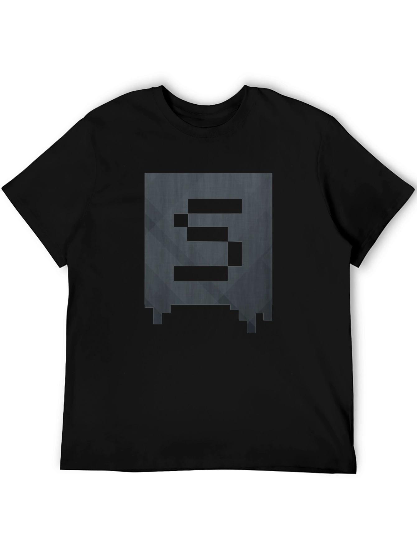 Pixelated S Graphic Tee - Gamer Style Shirt