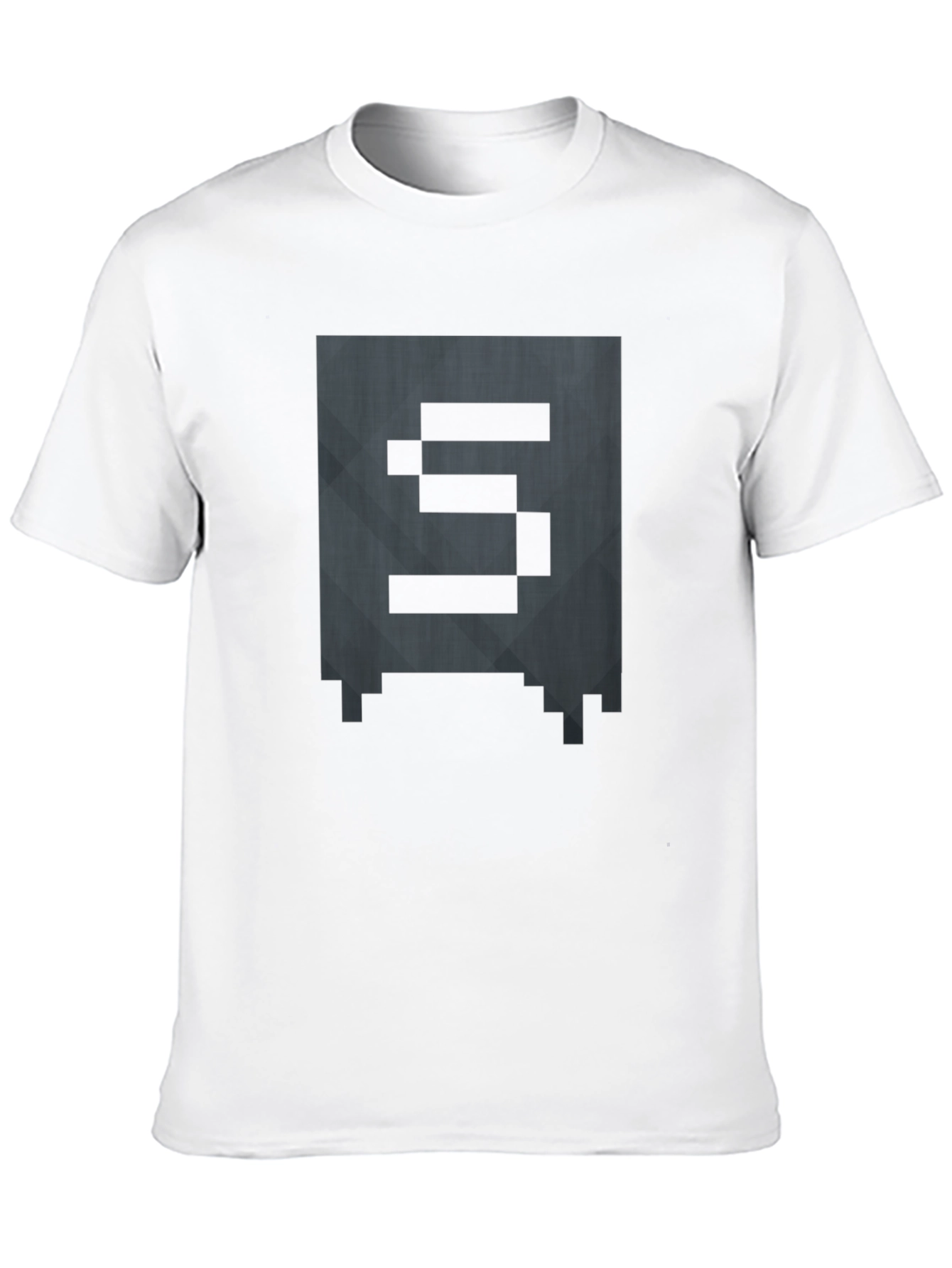Pixelated S Graphic Tee - Gamer Style Shirt