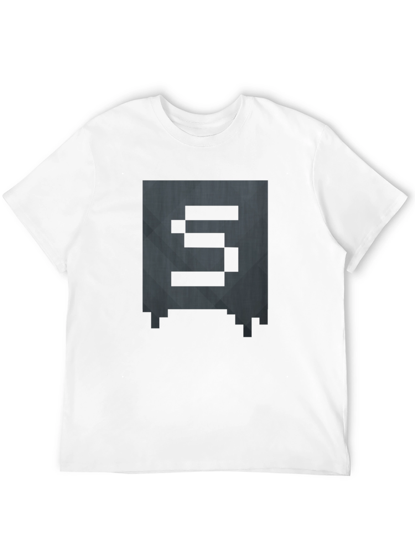 Pixelated S Graphic Tee - Gamer Style Shirt