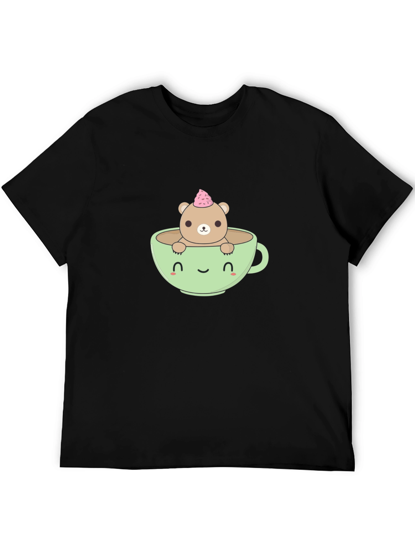 Cute Bear in Tea Cup Graphic T-Shirt