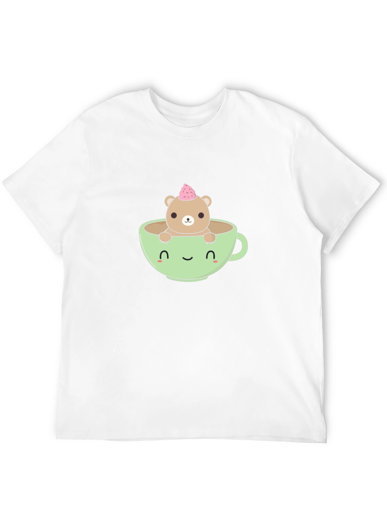 Cute Bear in Tea Cup Graphic T-Shirt