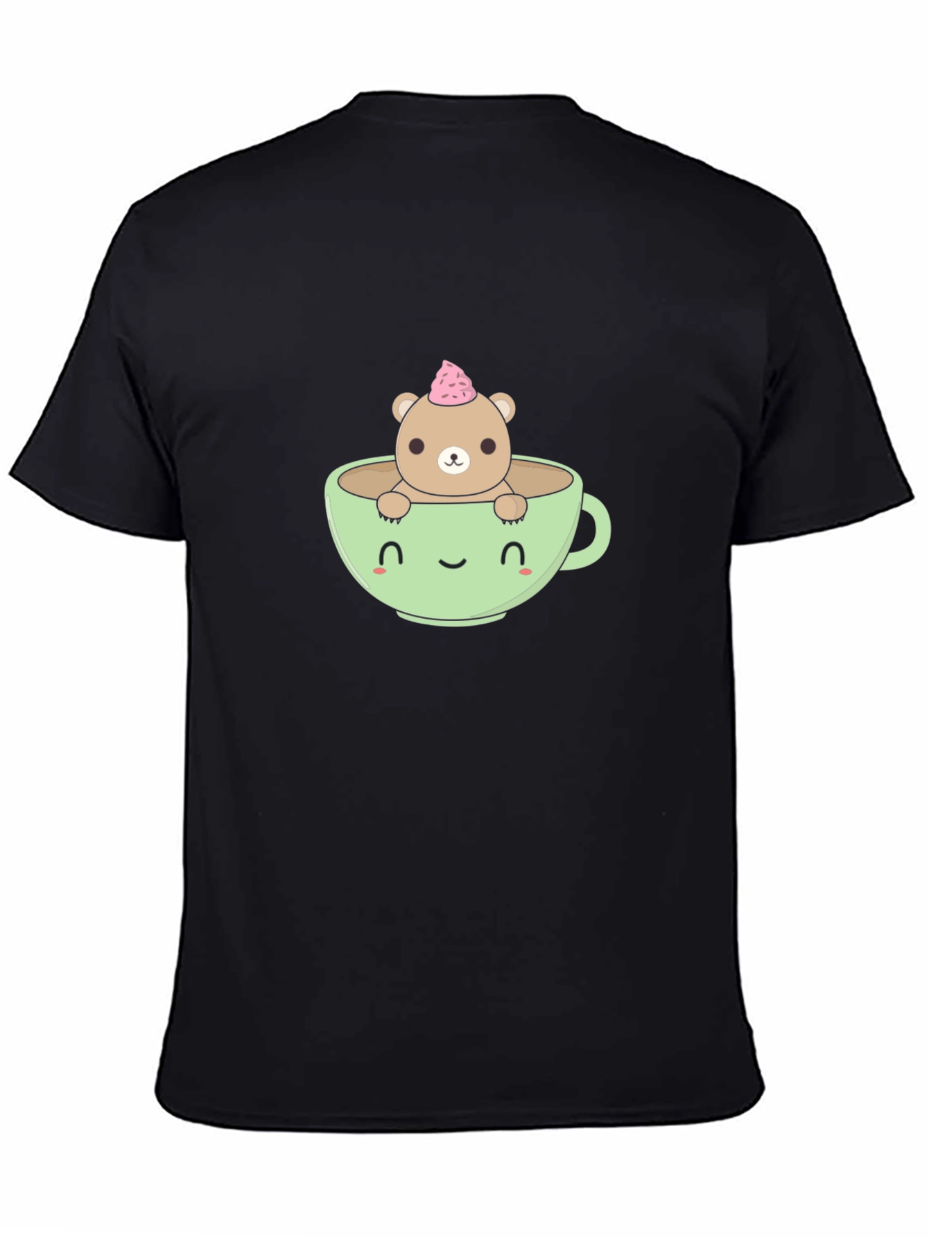 Cute Bear in Tea Cup Graphic T-Shirt
