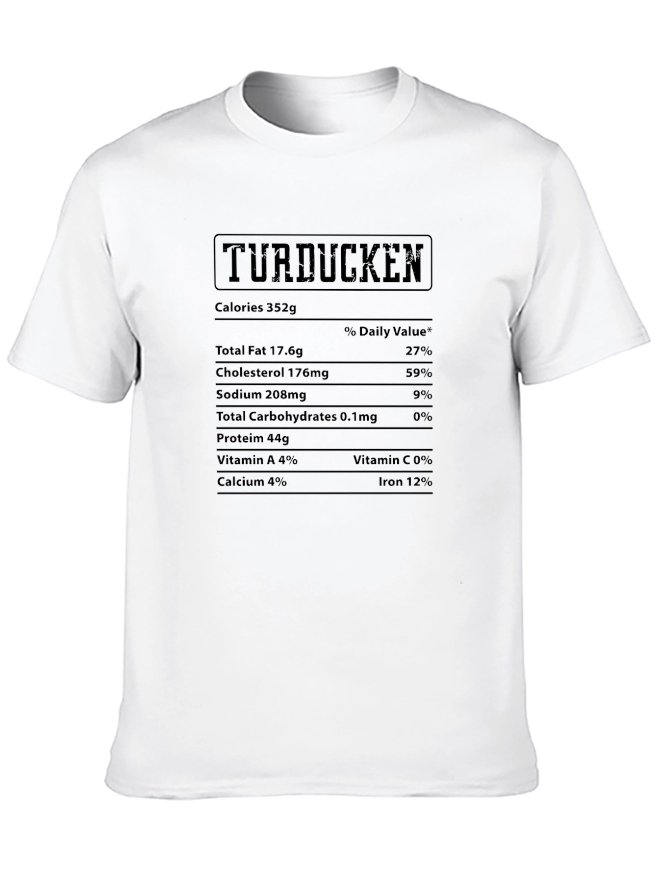 Turducken Nutrition Facts Novelty T-Shirt