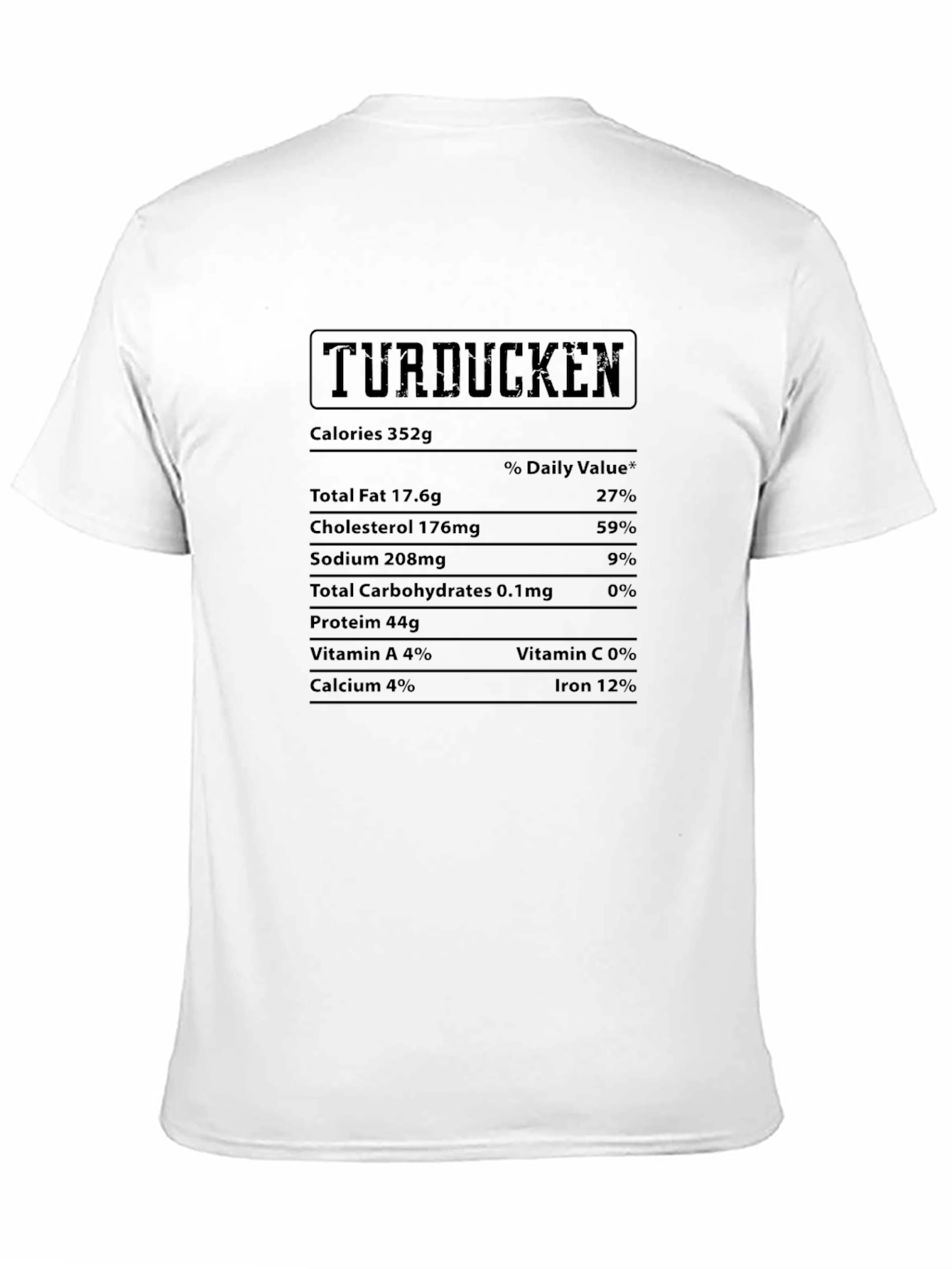 Turducken Nutrition Facts Novelty T-Shirt