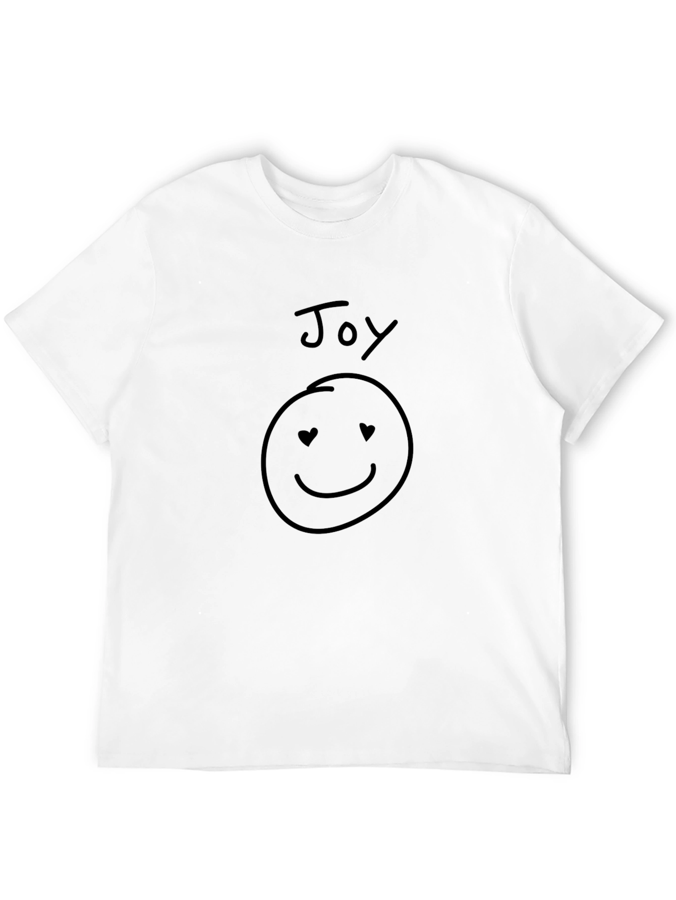 Joy Smiley Face Graphic Black T-Shirt