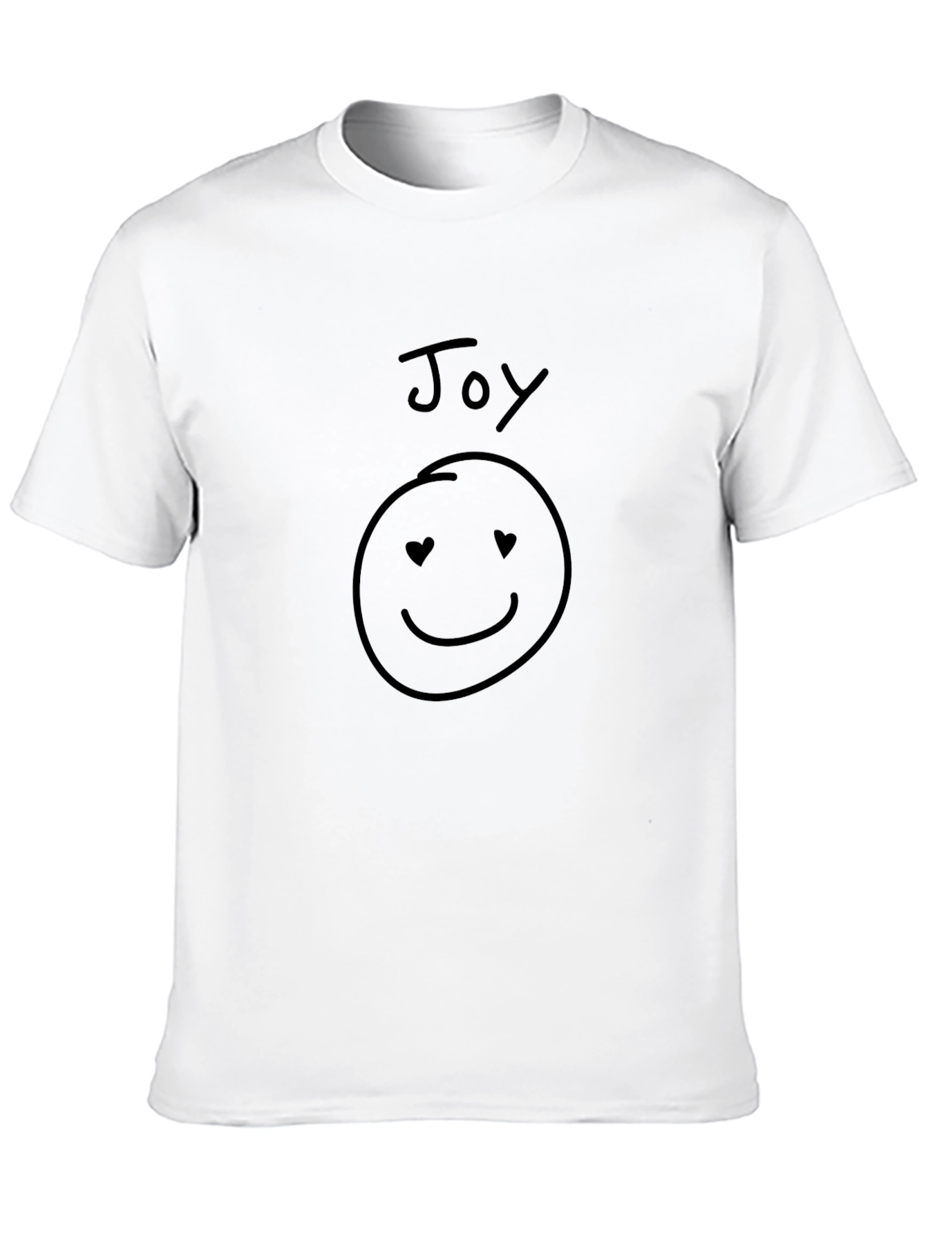 Joy Smiley Face Graphic Black T-Shirt