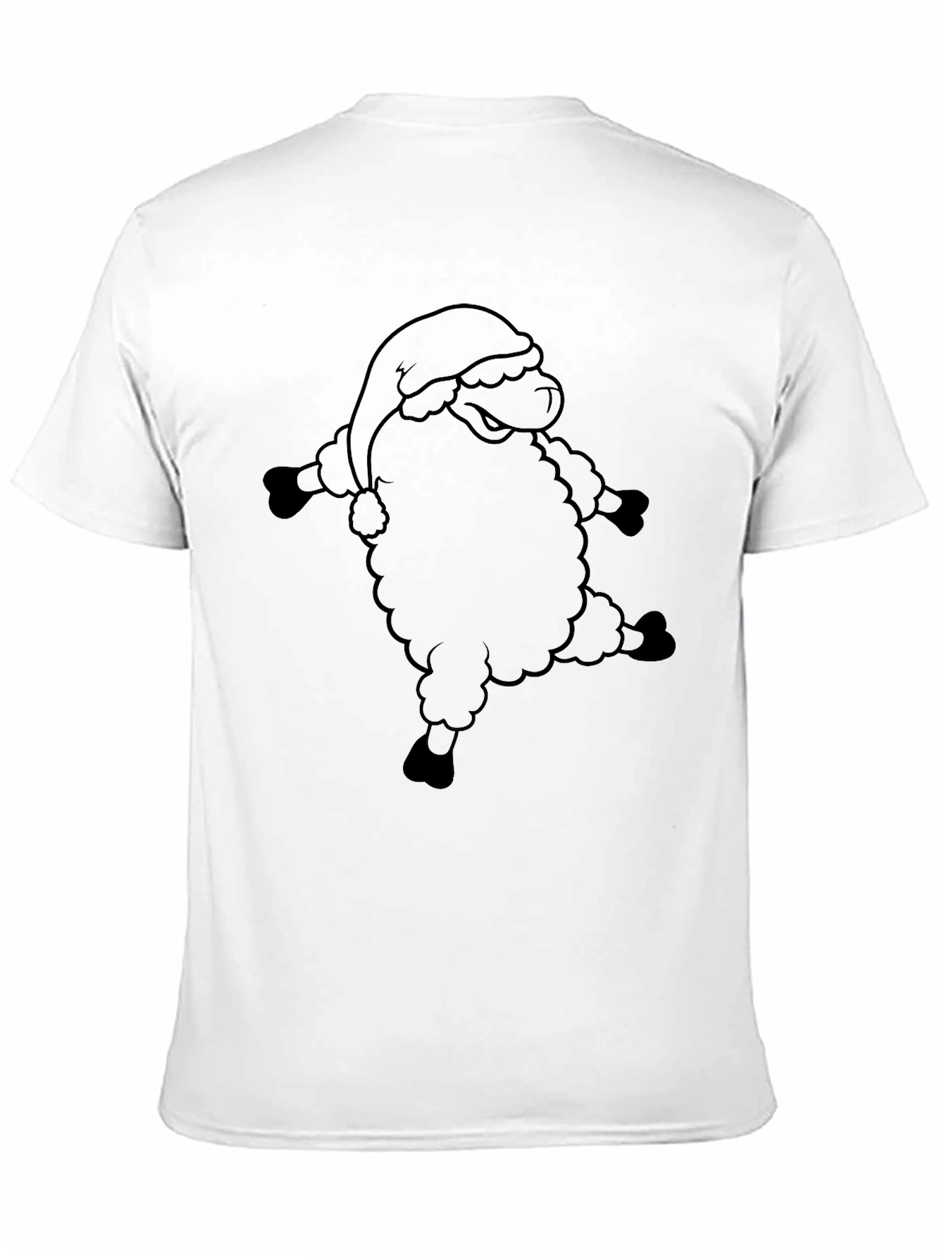 Dancing Santa Sheep Graphic Tee - Black