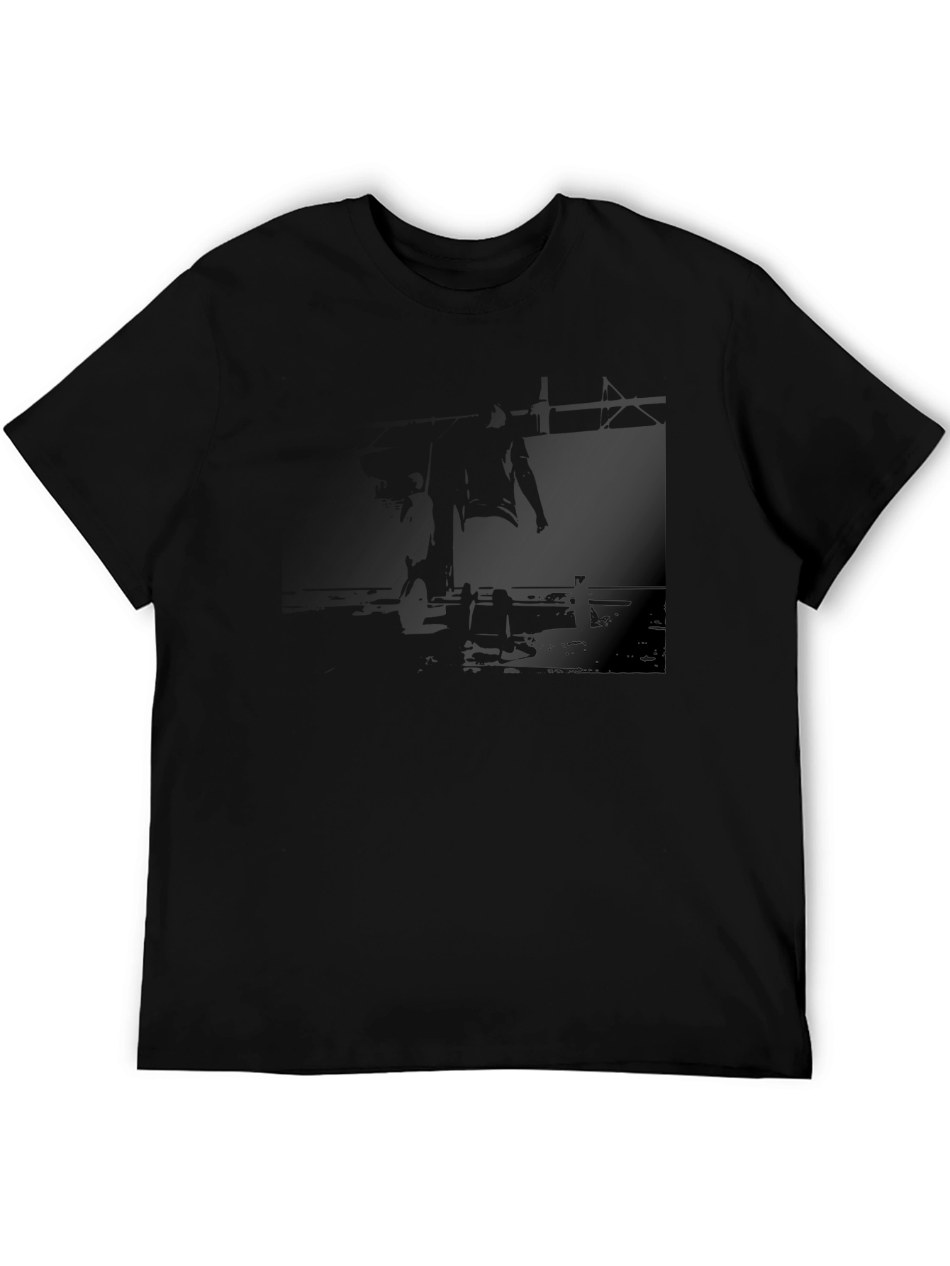 Black Graphic Print T-Shirt