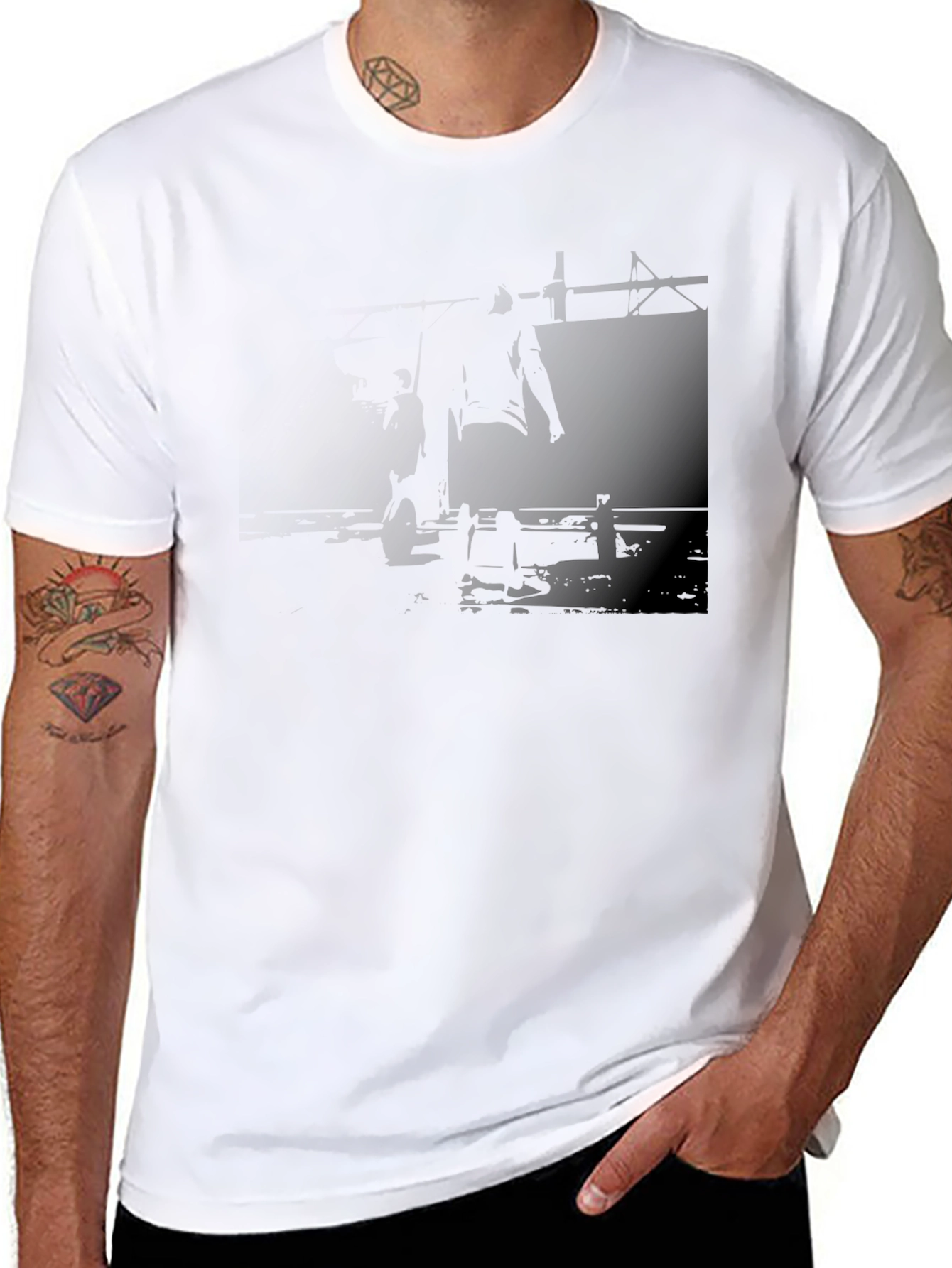 Black Graphic Print T-Shirt