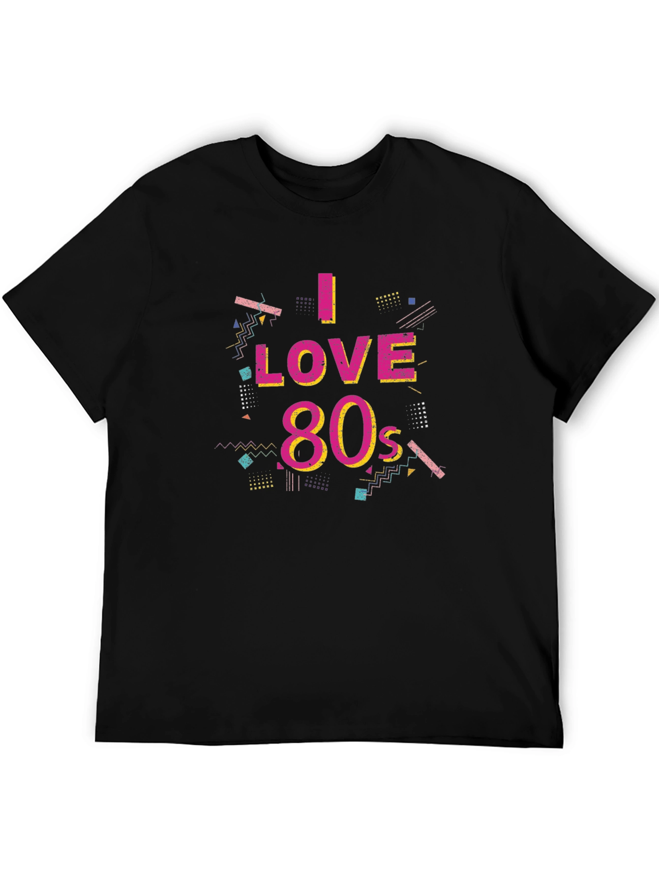 I Love 80s Graphic Black T-Shirt