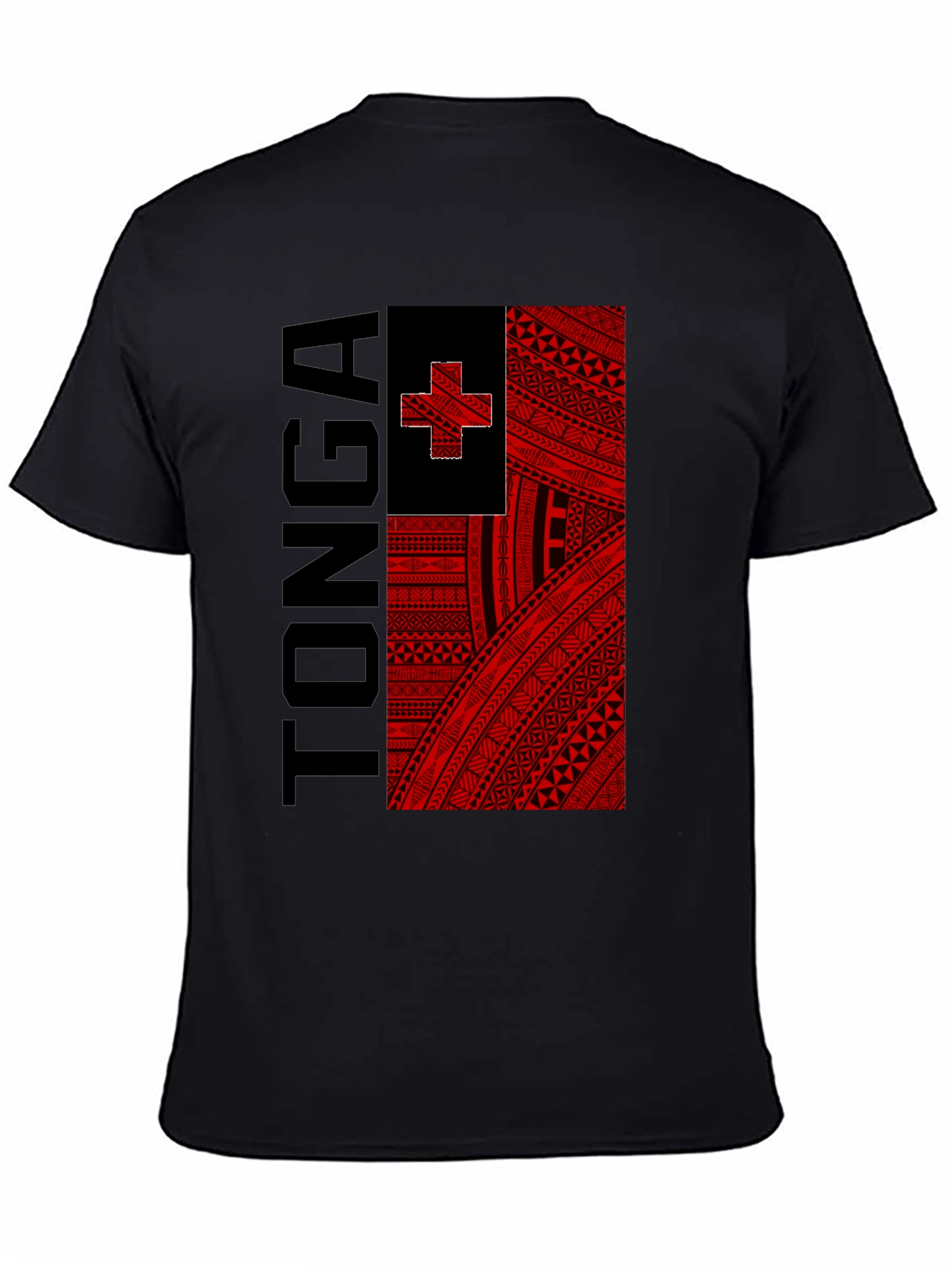 Tonga Flag Graphic Tee - Black