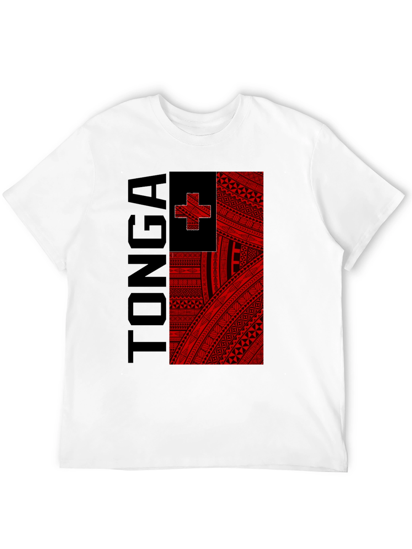 Tonga Flag Graphic Tee - Black