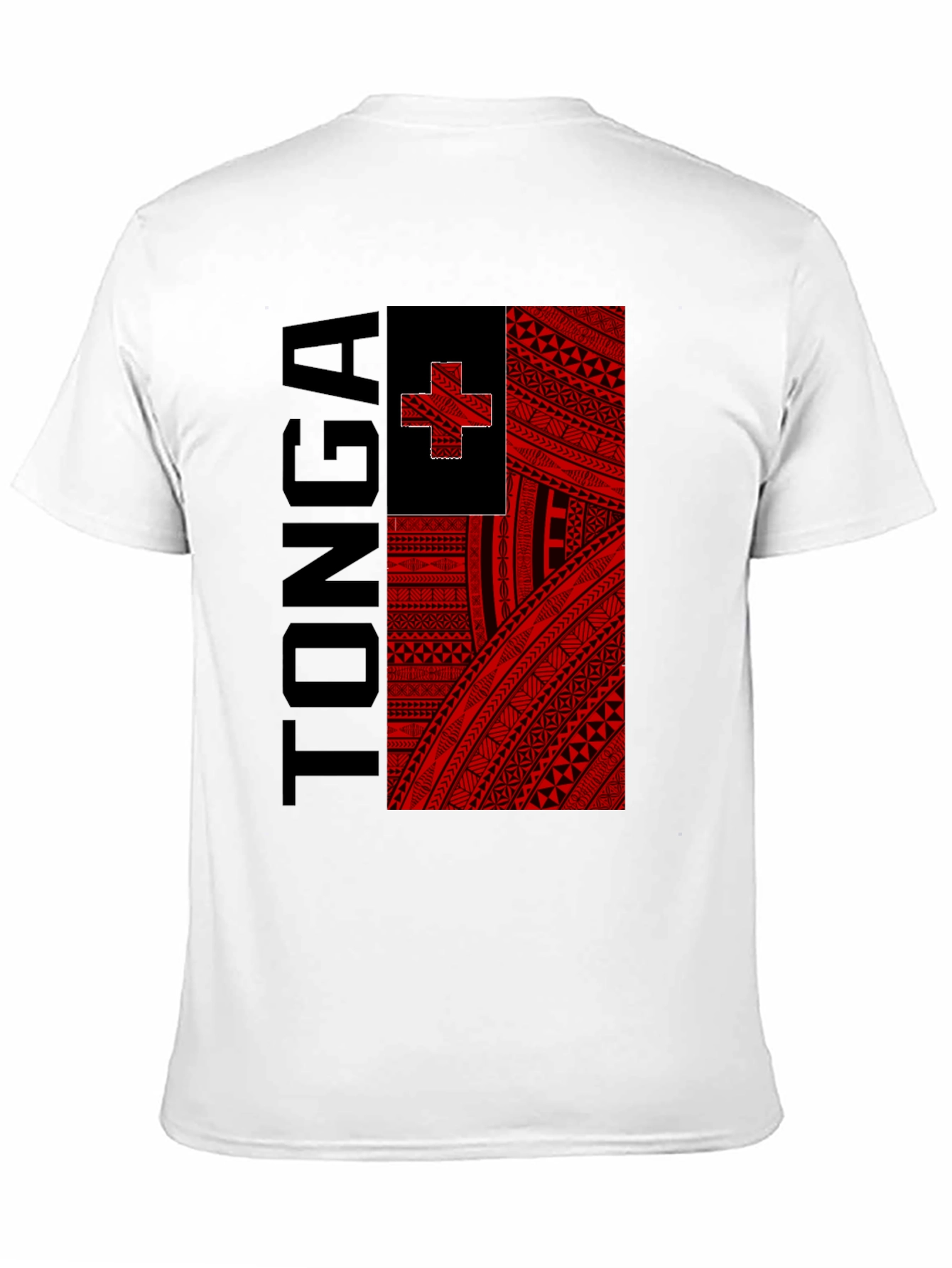 Tonga Flag Graphic Tee - Black