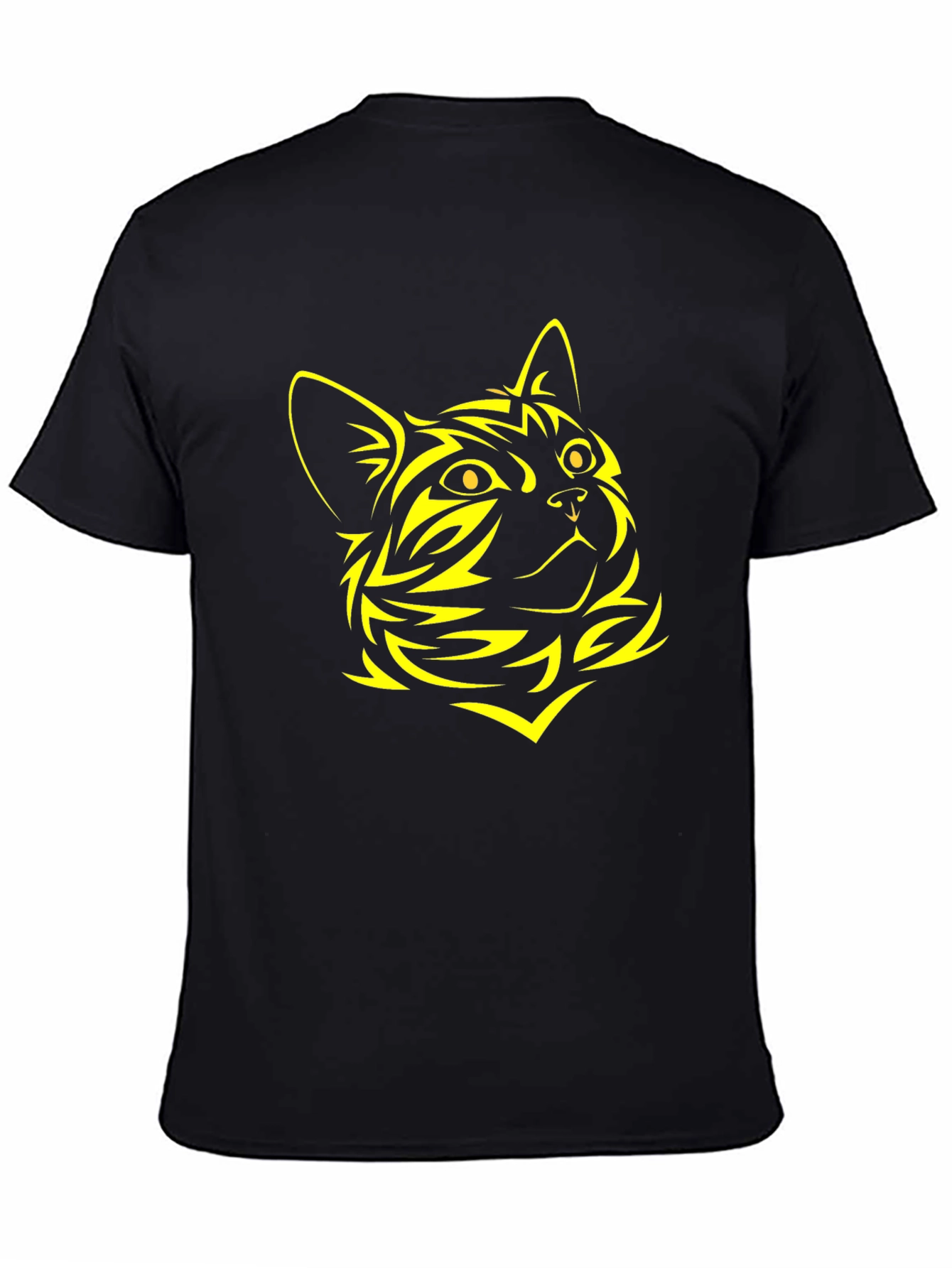 Black Cat Graphic Tee - Stylish Animal Design