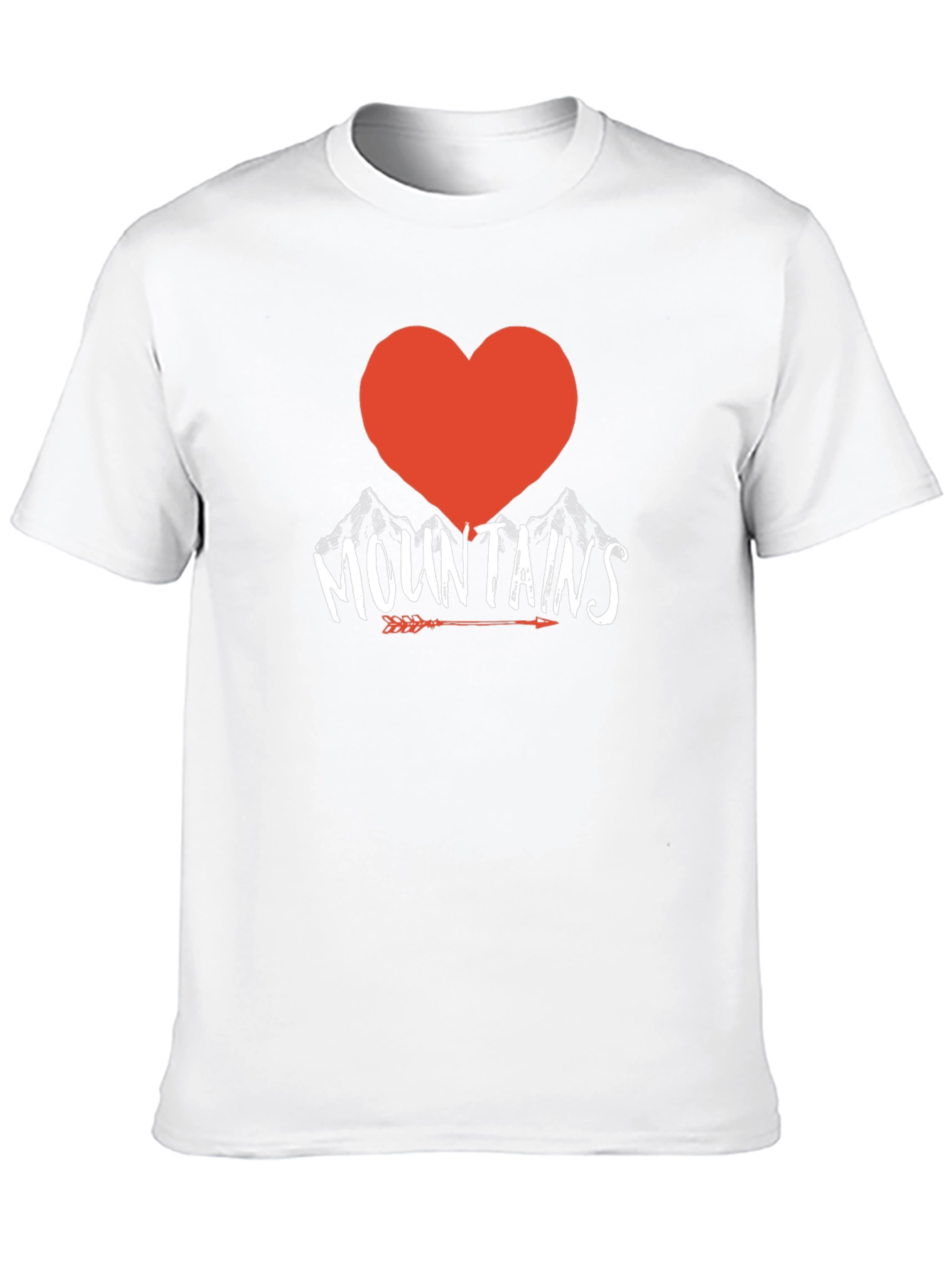 I Love Mountains Graphic Tee - Arrow Heart Design