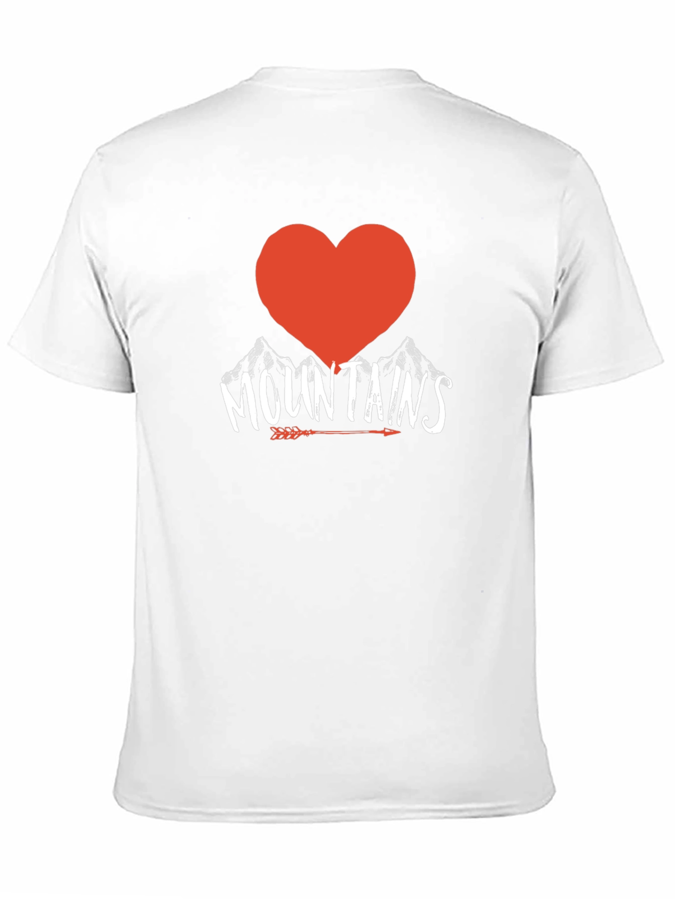 I Love Mountains Graphic Tee - Arrow Heart Design