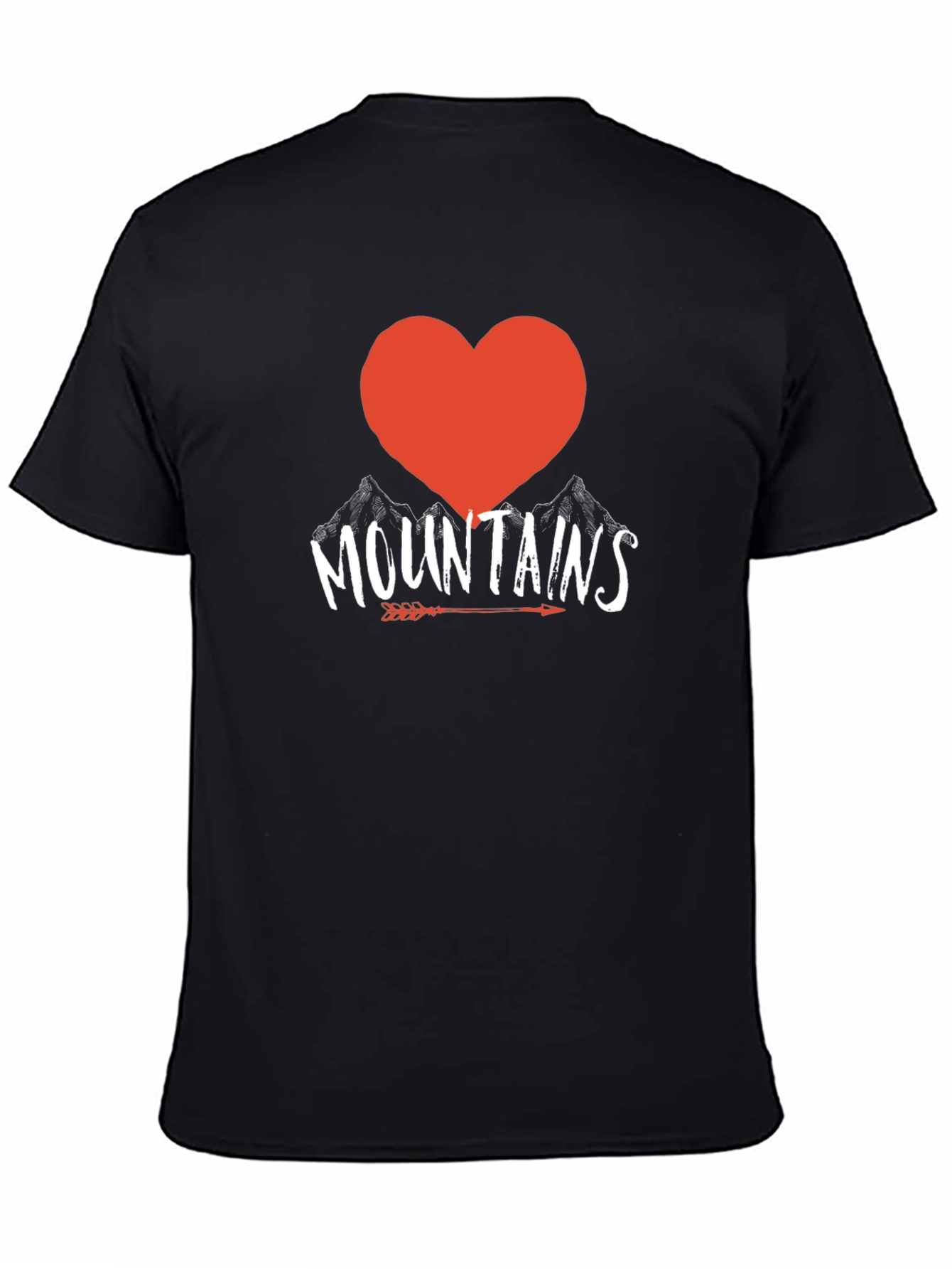 I Love Mountains Graphic Tee - Arrow Heart Design