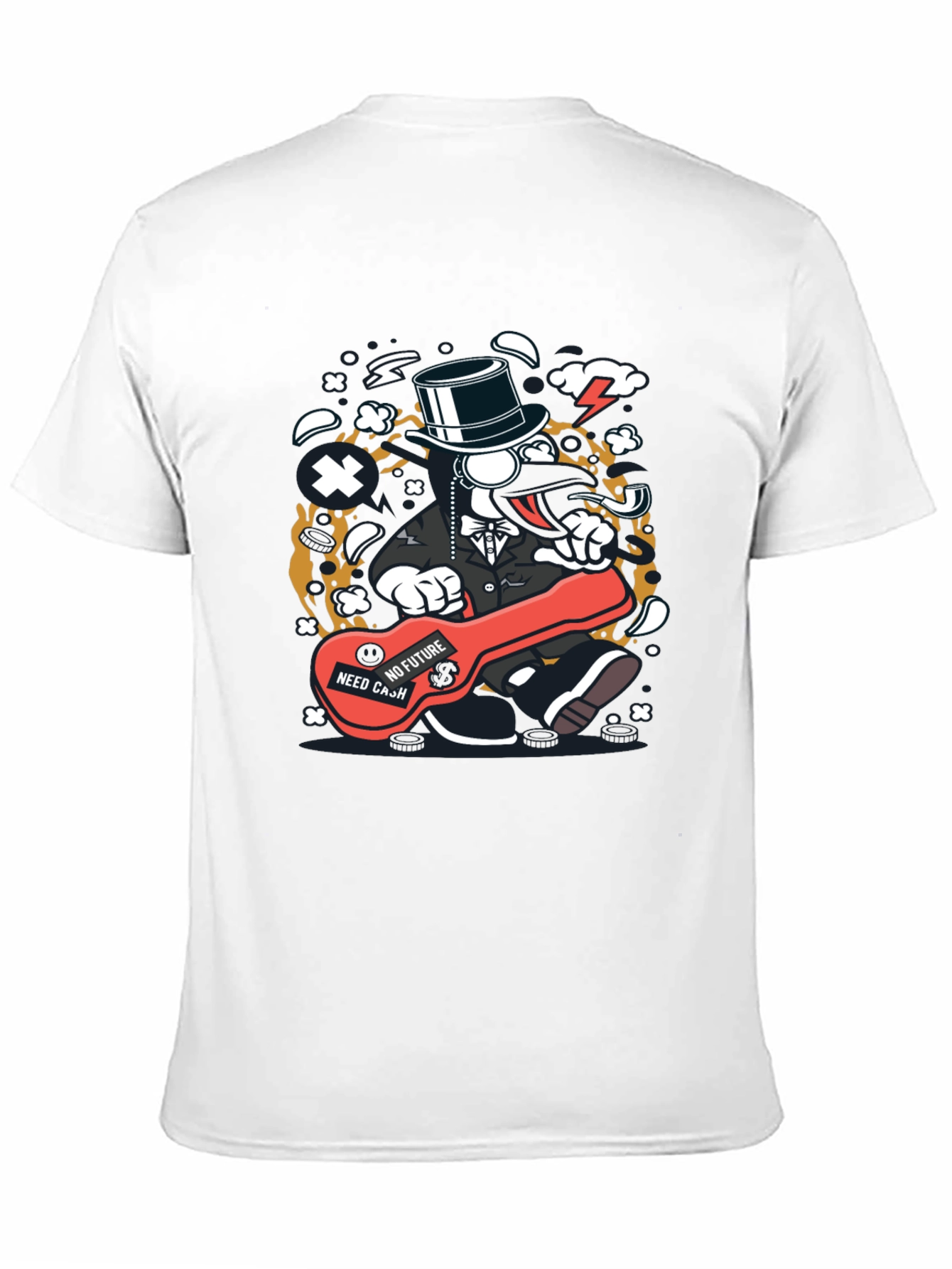 Cartoon Character Graphic Print Black T-Shirt