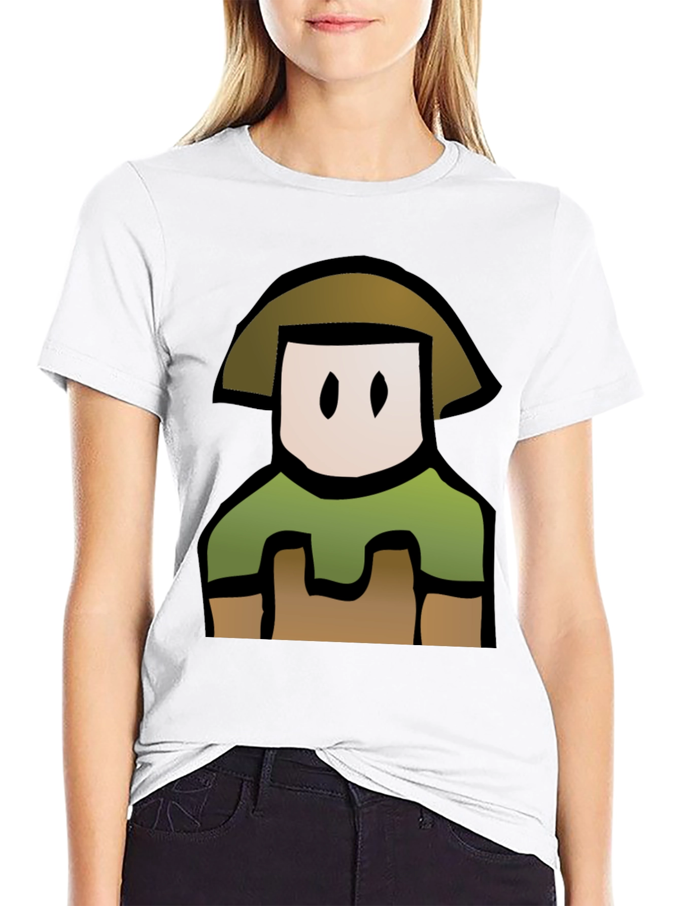 Cartoon Character T-Shirt - Black