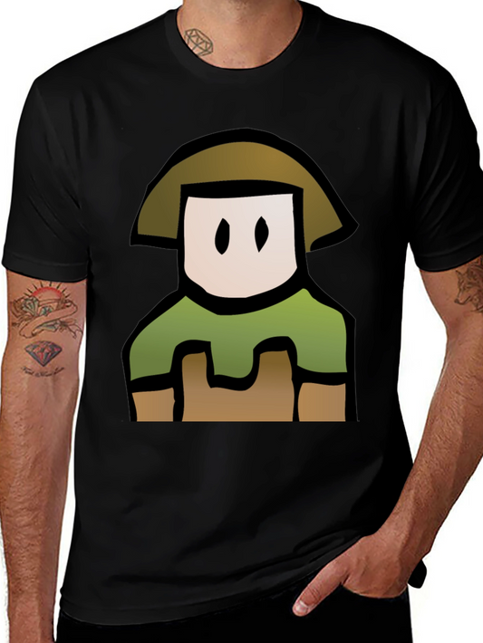 Cartoon Character T-Shirt - Black