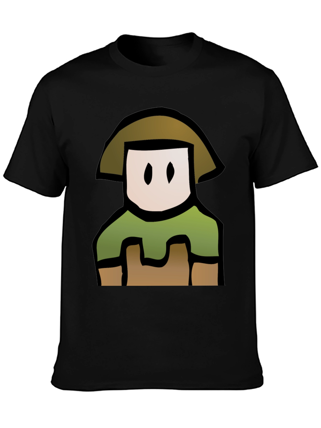 Cartoon Character T-Shirt - Black