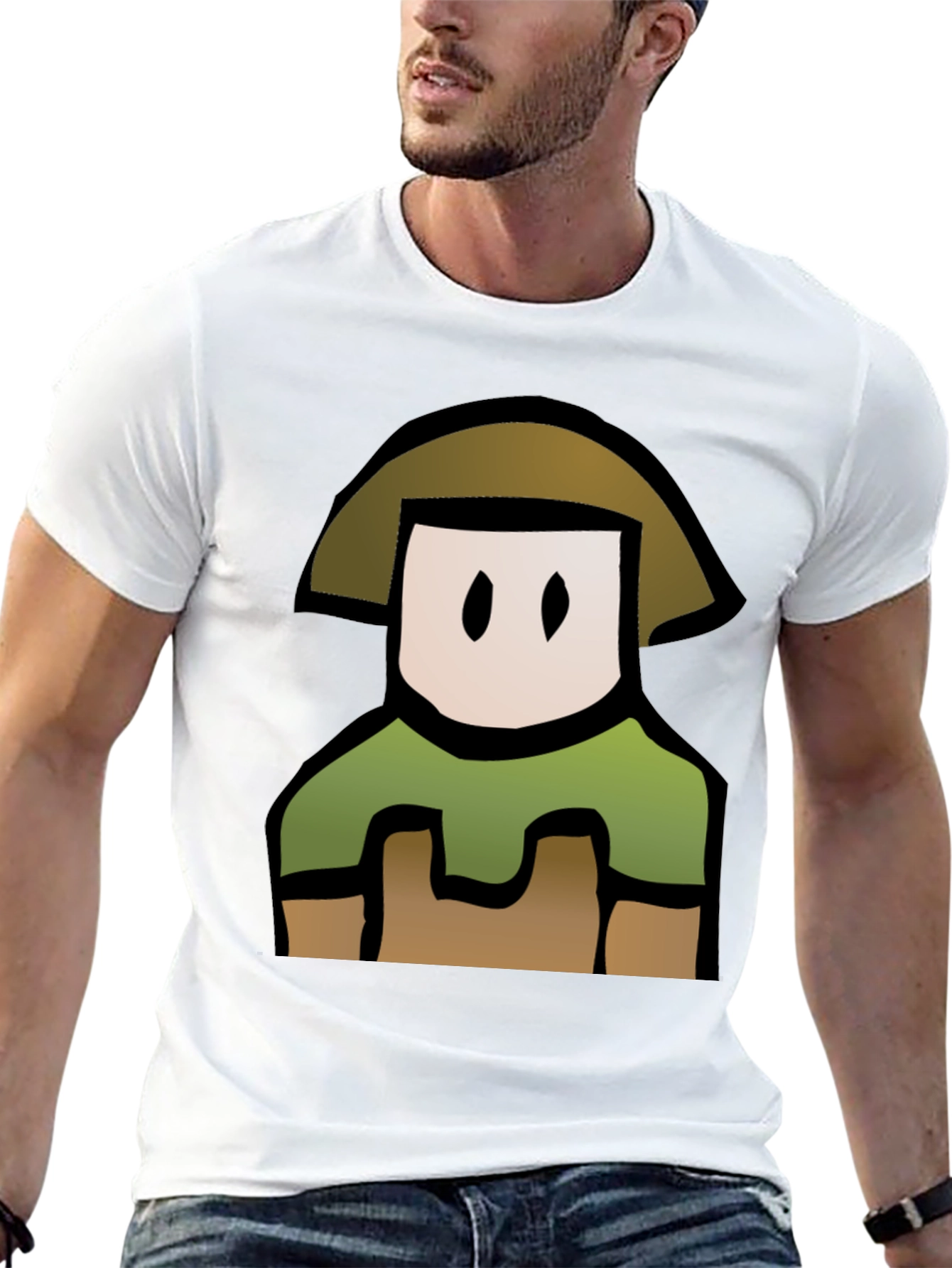 Cartoon Character T-Shirt - Black