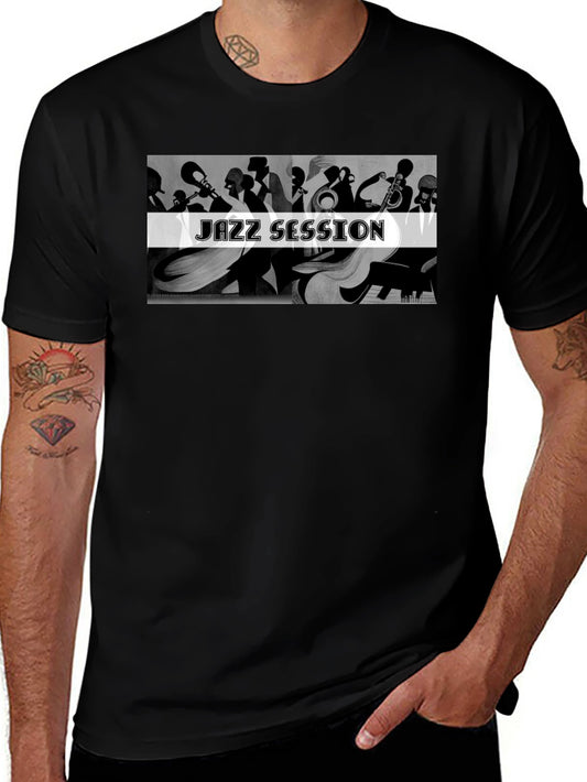 Jazz Session Graphic T-Shirt - Black