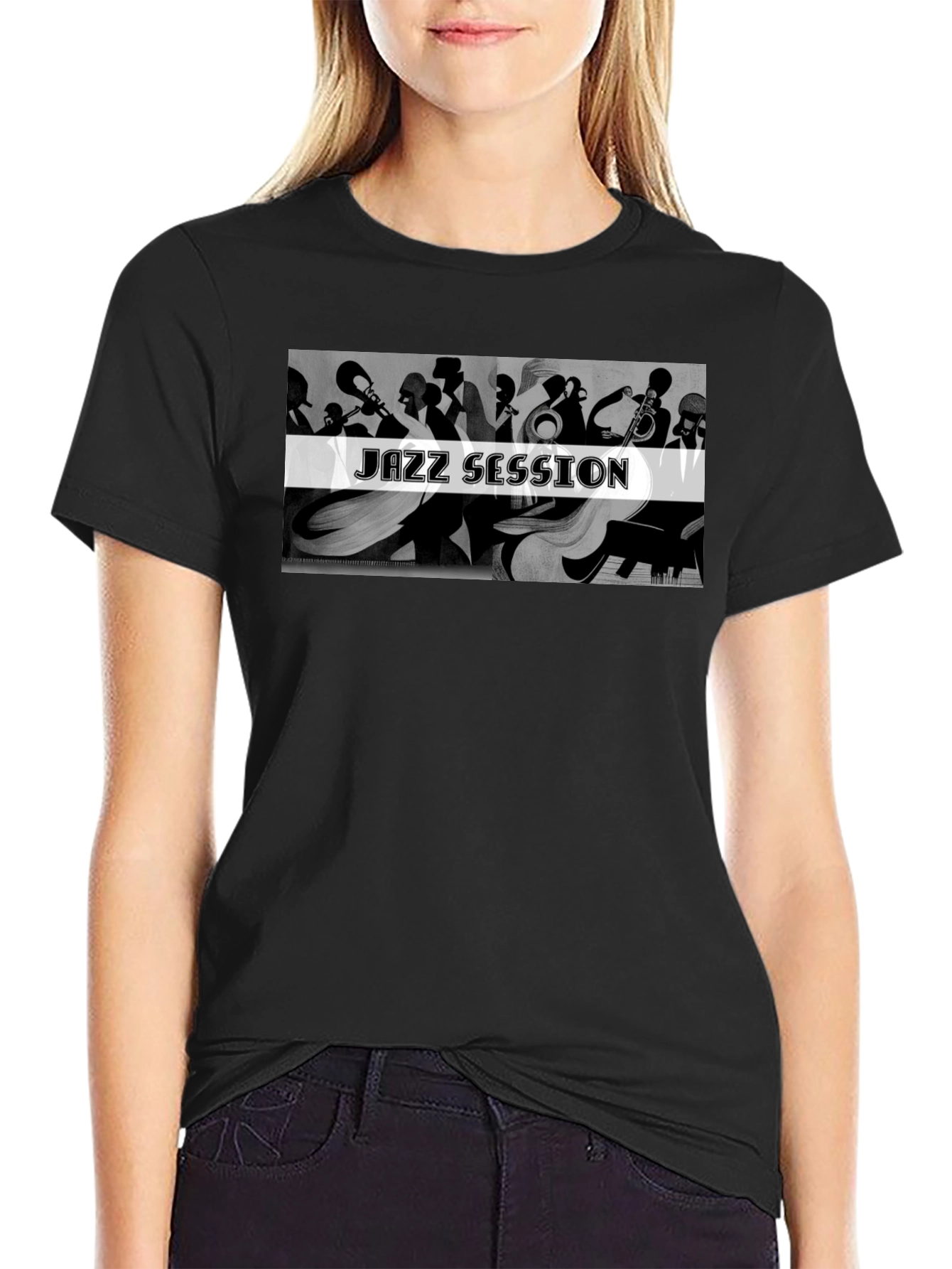 Jazz Session Graphic T-Shirt - Black