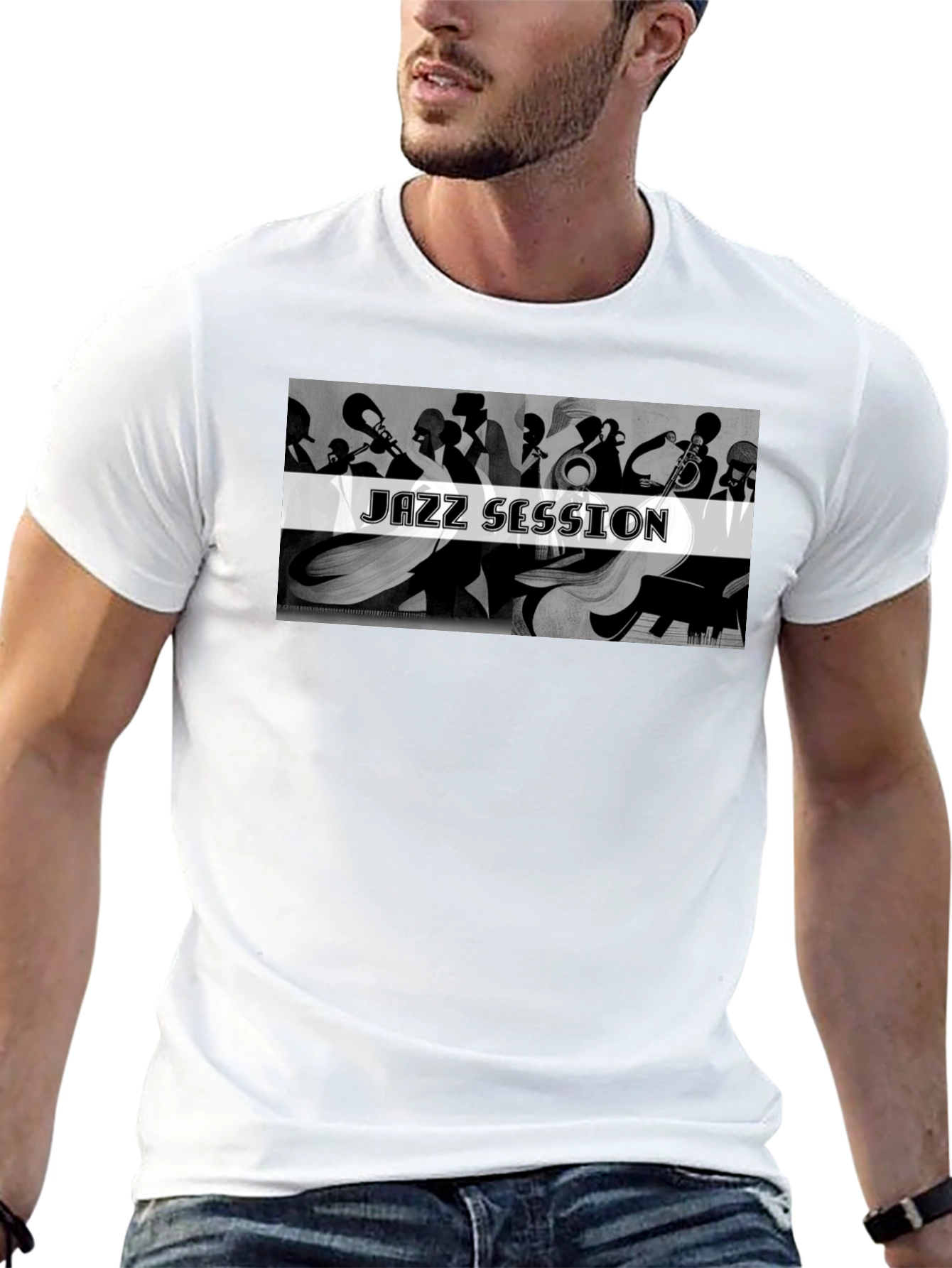 Jazz Session Graphic T-Shirt - Black