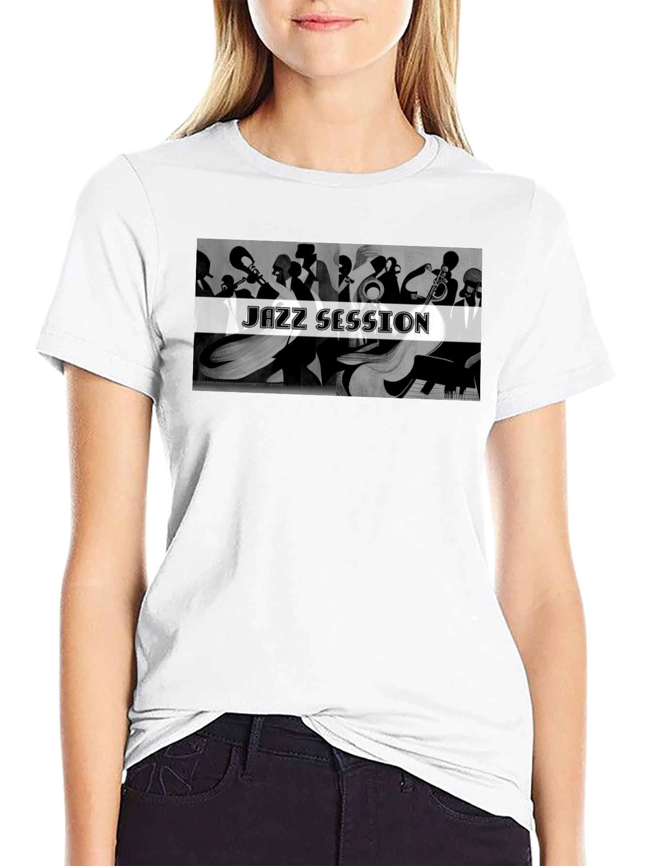 Jazz Session Graphic T-Shirt - Black